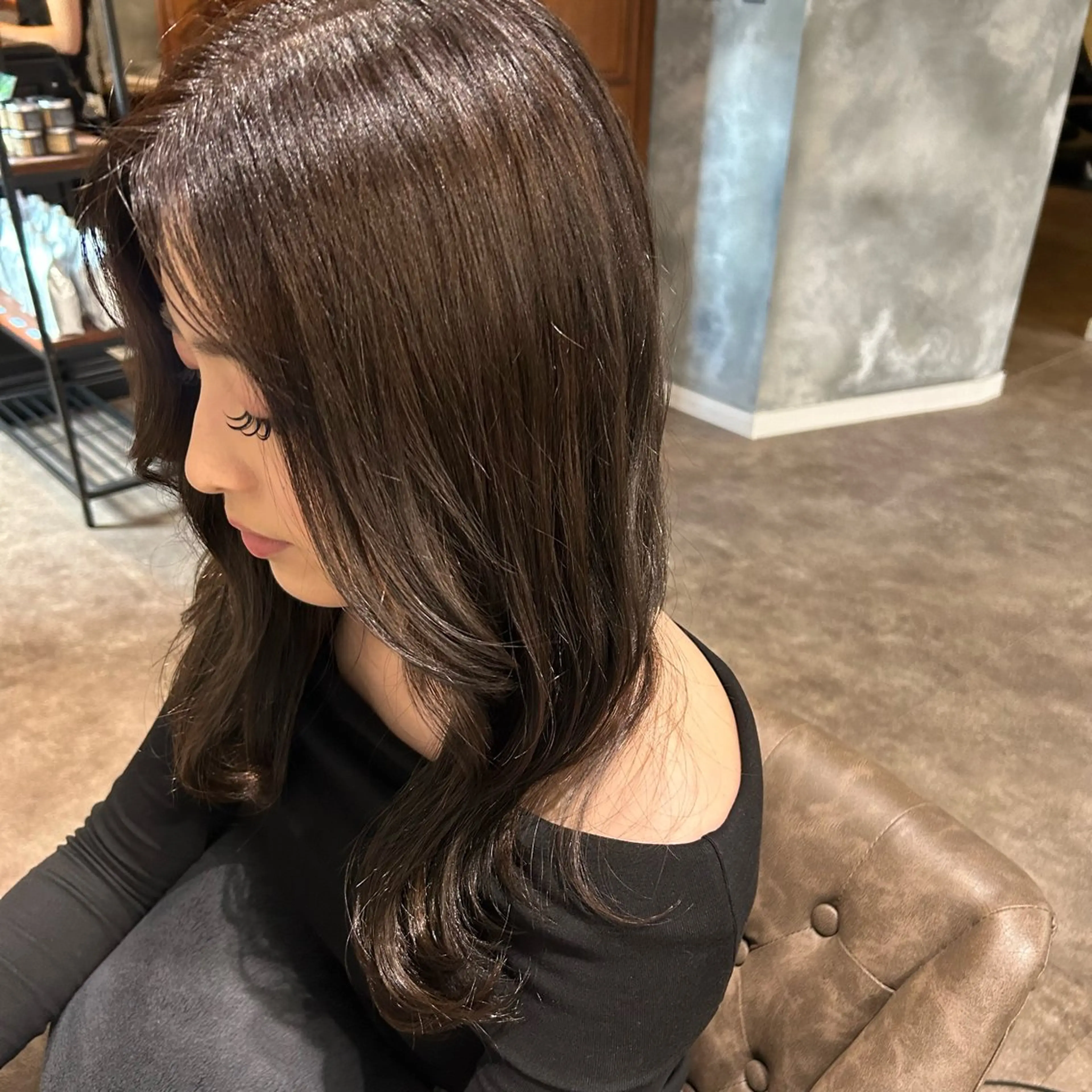 セミロング カラー ヘアカラー トリートメント kaho/ 透明感カラー🫧のヘアスタイル