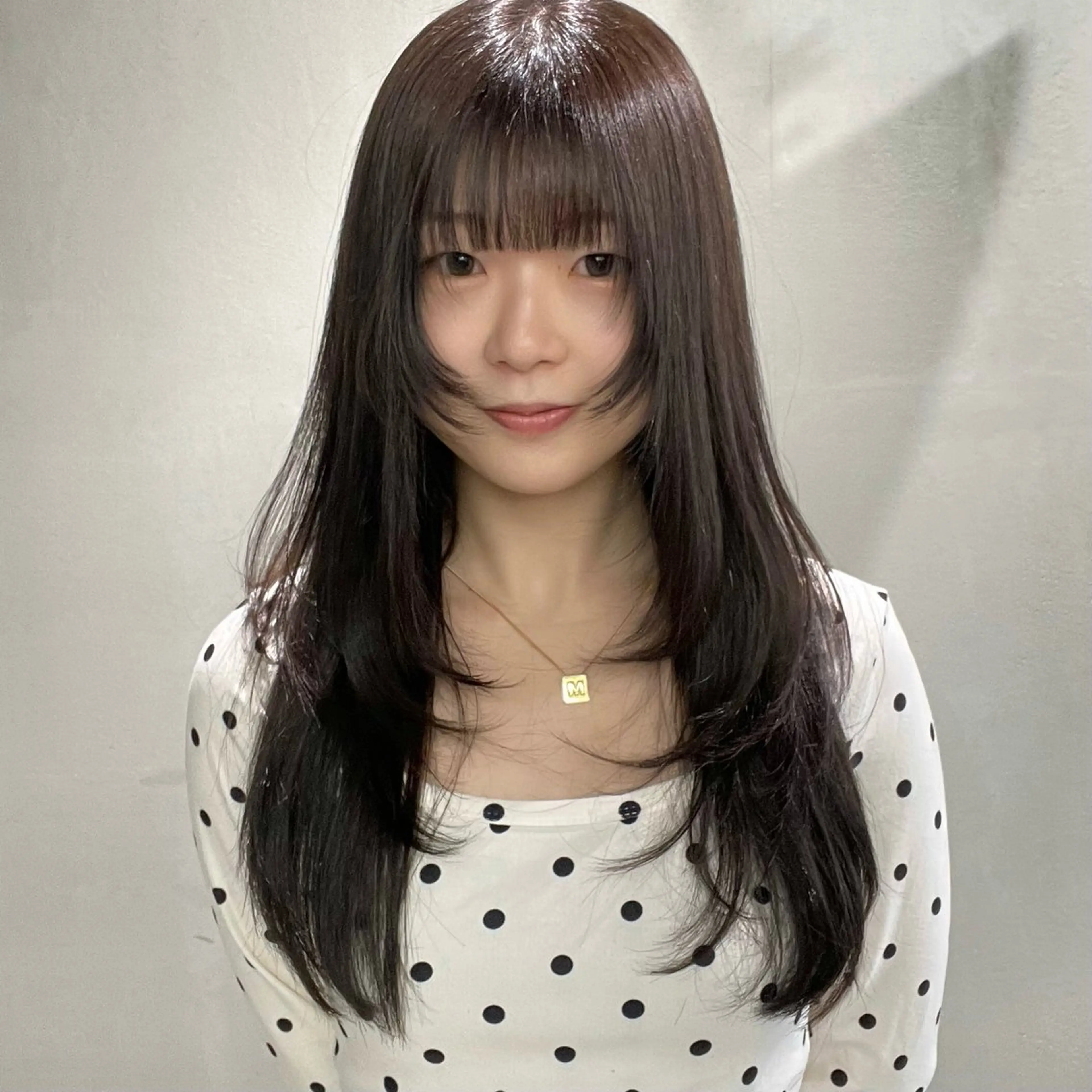 セミロング カット 💗韓国ヘア/透明感 💗若菜あいこのヘアスタイル