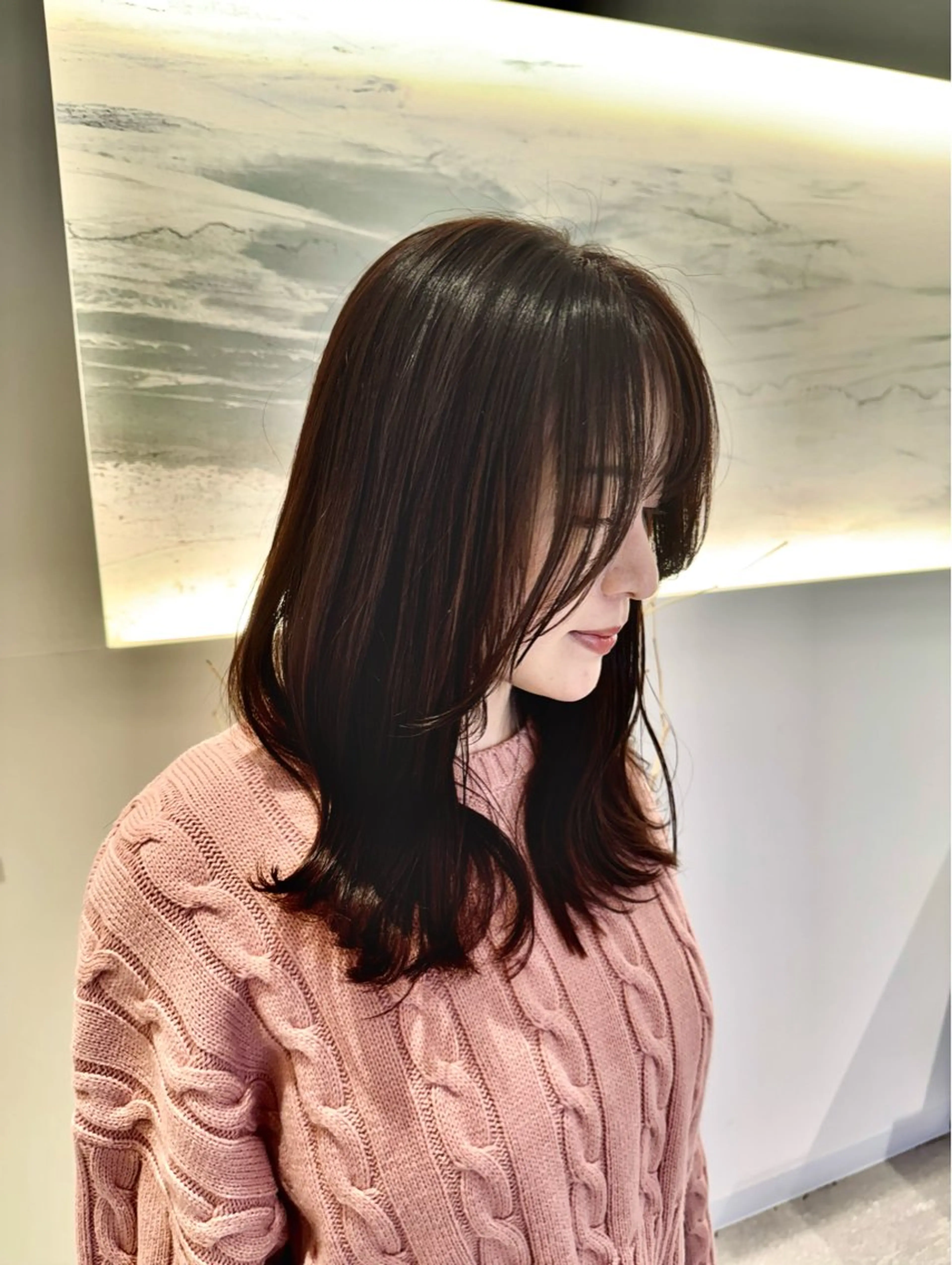 セミロング カラー カット ヘアカラー トリートメント 渡邉 美咲のヘアスタイル