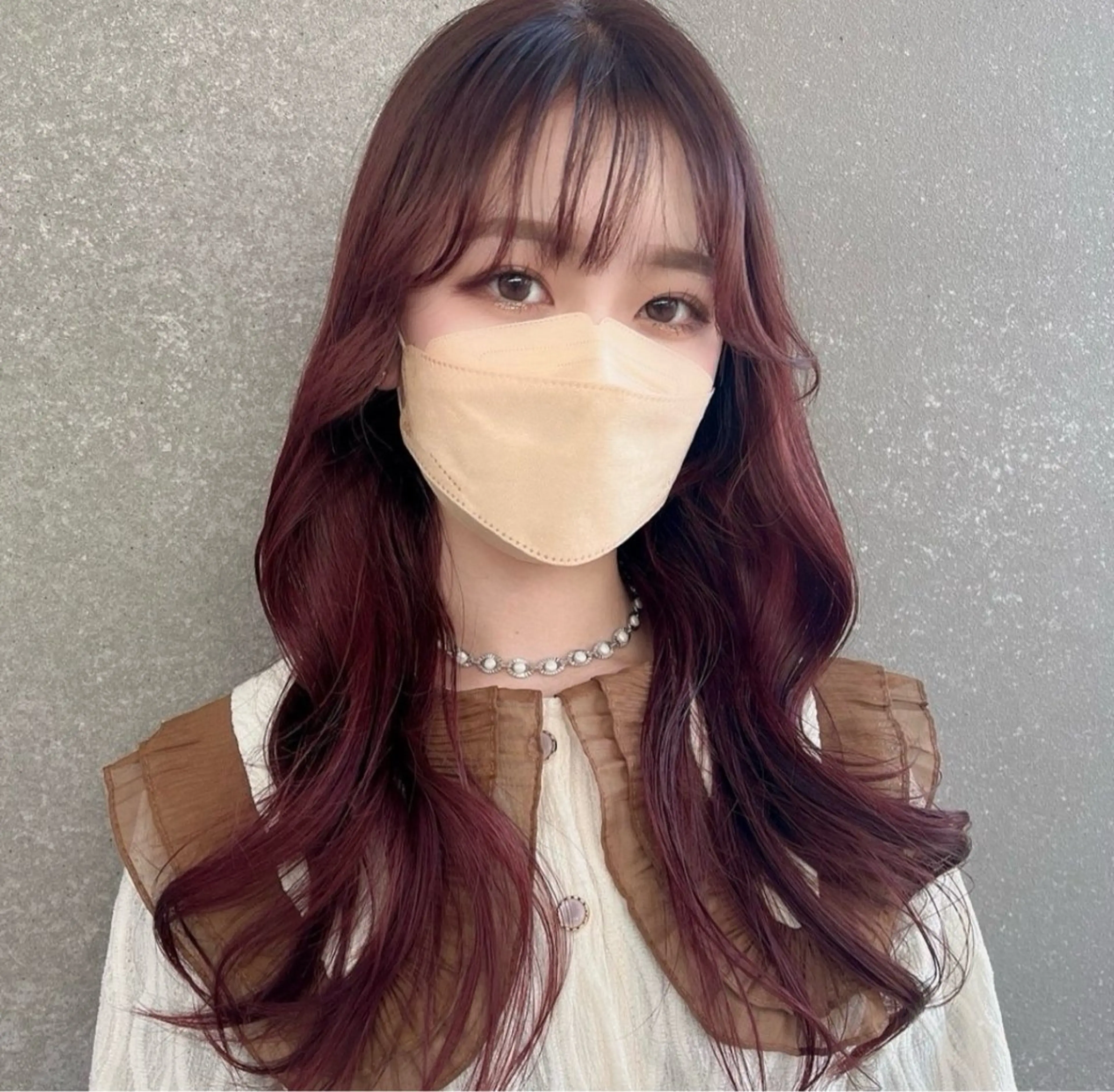 ロング 顔周りカット 小顔カット カット ヘアカラー トリートメント VIVIE 福岡天神店のヘアスタイル