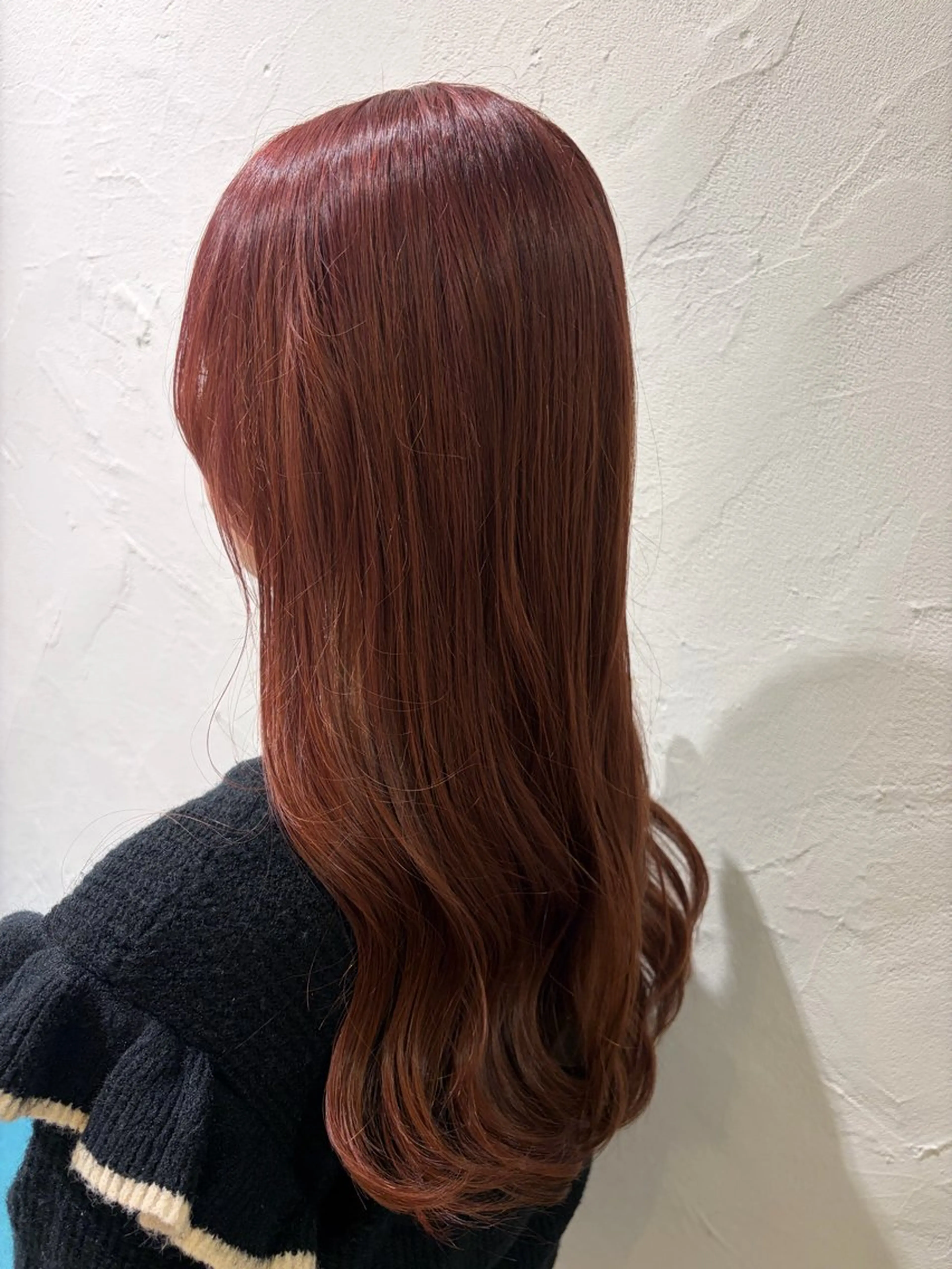 ロング カラー ボルドーカラー ダブルカラー カット ヘアカラー トリートメント 美容室stadium 横田ジュンコのヘアスタイル