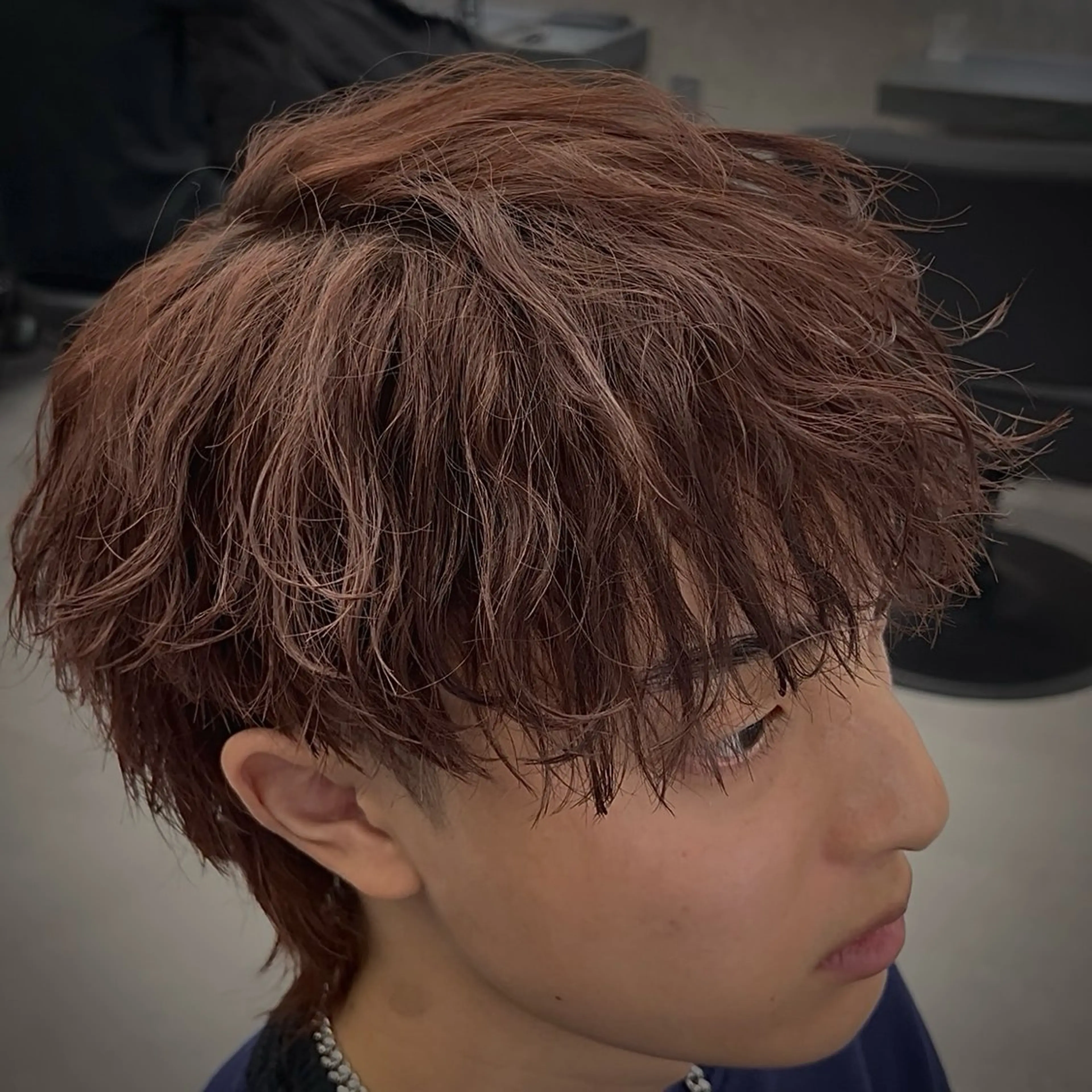 ショート カラー ヘアアレンジ メンズ ブラウンカラー レッドカラー レッドブラウン カット ヘアカラー ヘアセット 【札幌メンズ特化】 🔥RIKU🔥のヘアスタイル