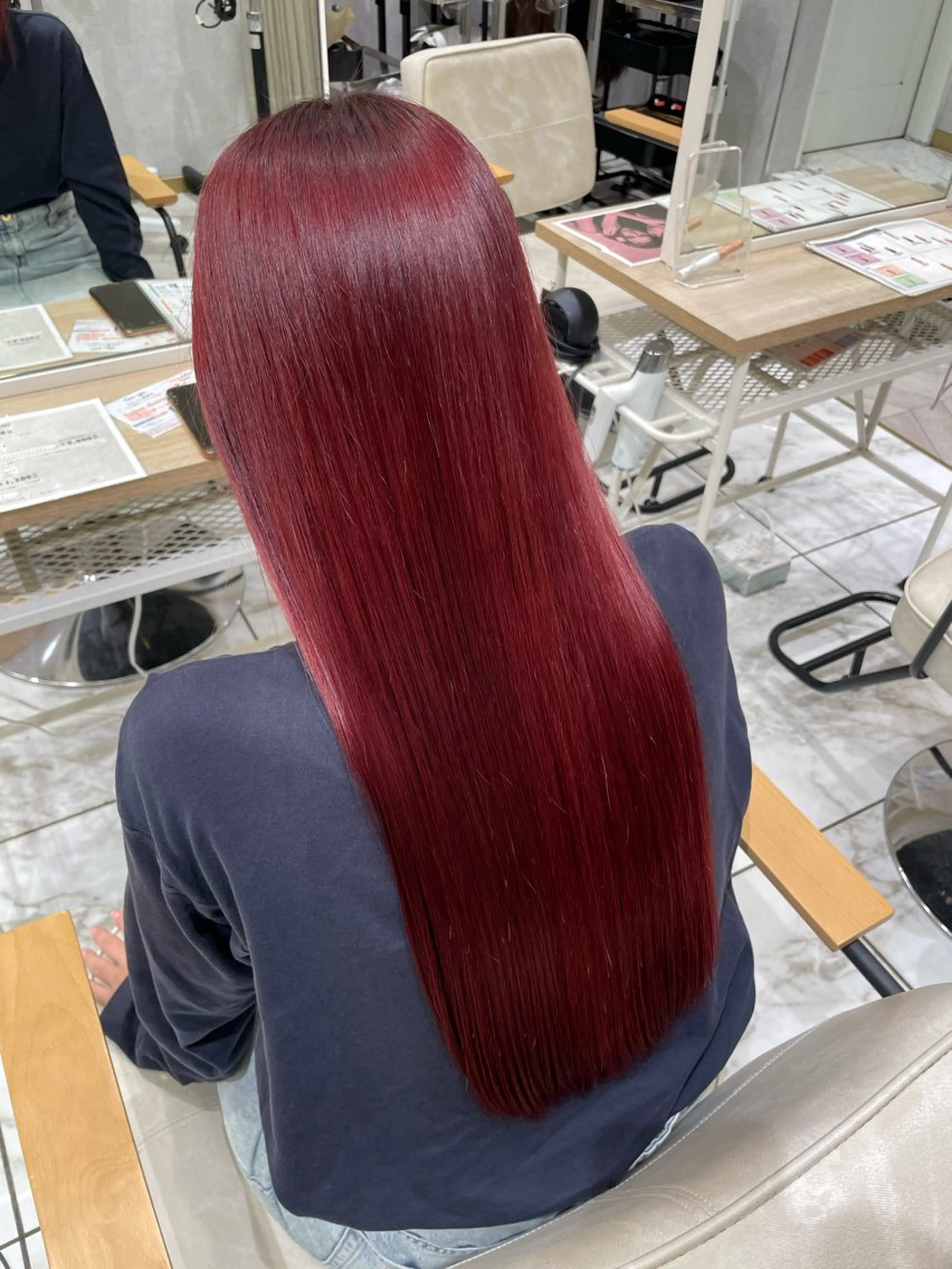 ロング カラー 透明感カラー/ 縮毛矯正/ユイ☆彡のヘアスタイル