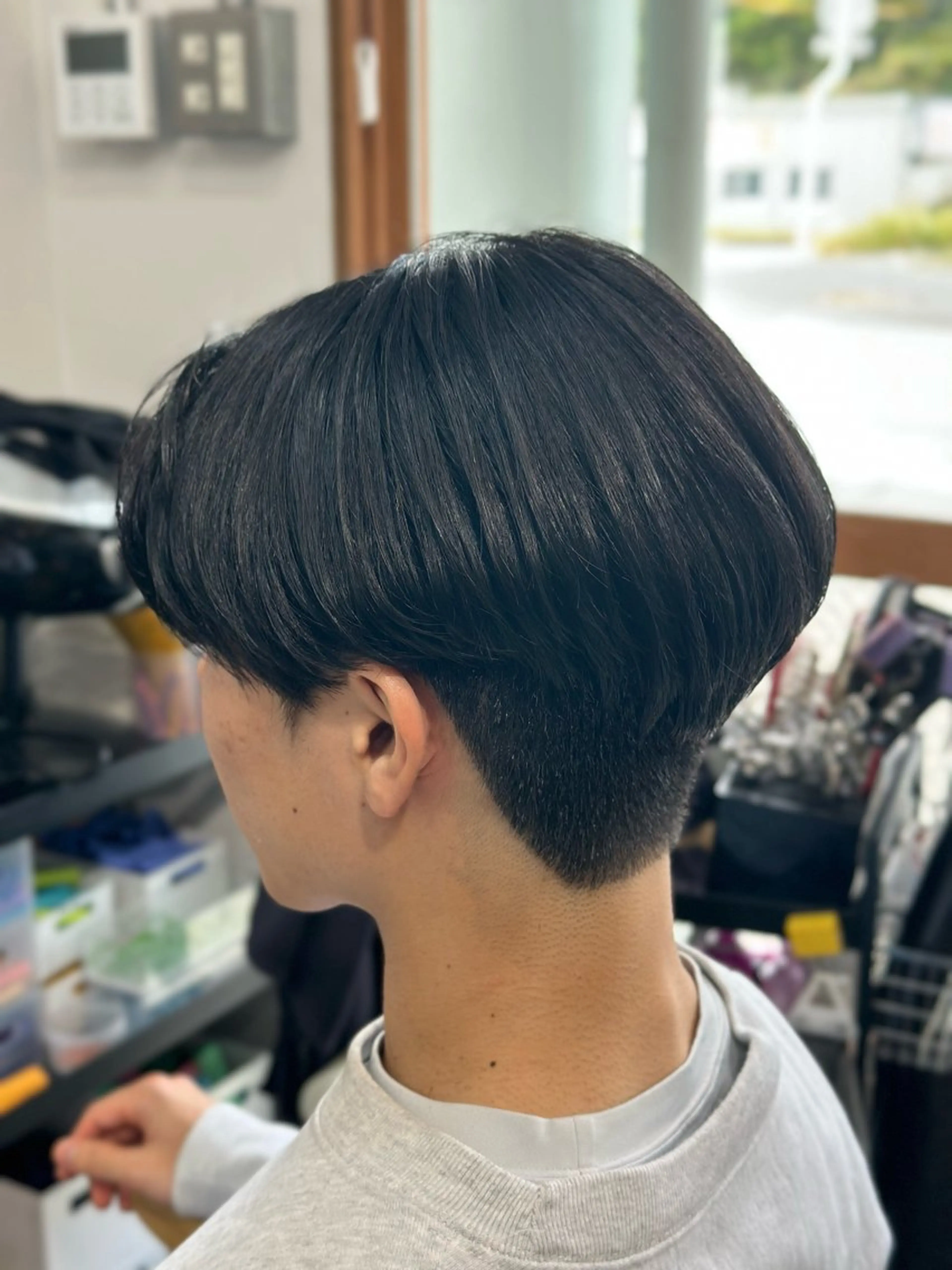 メンズ センターパート 縮毛矯正 Snalyメンズ特化 スエハラのヘアスタイル