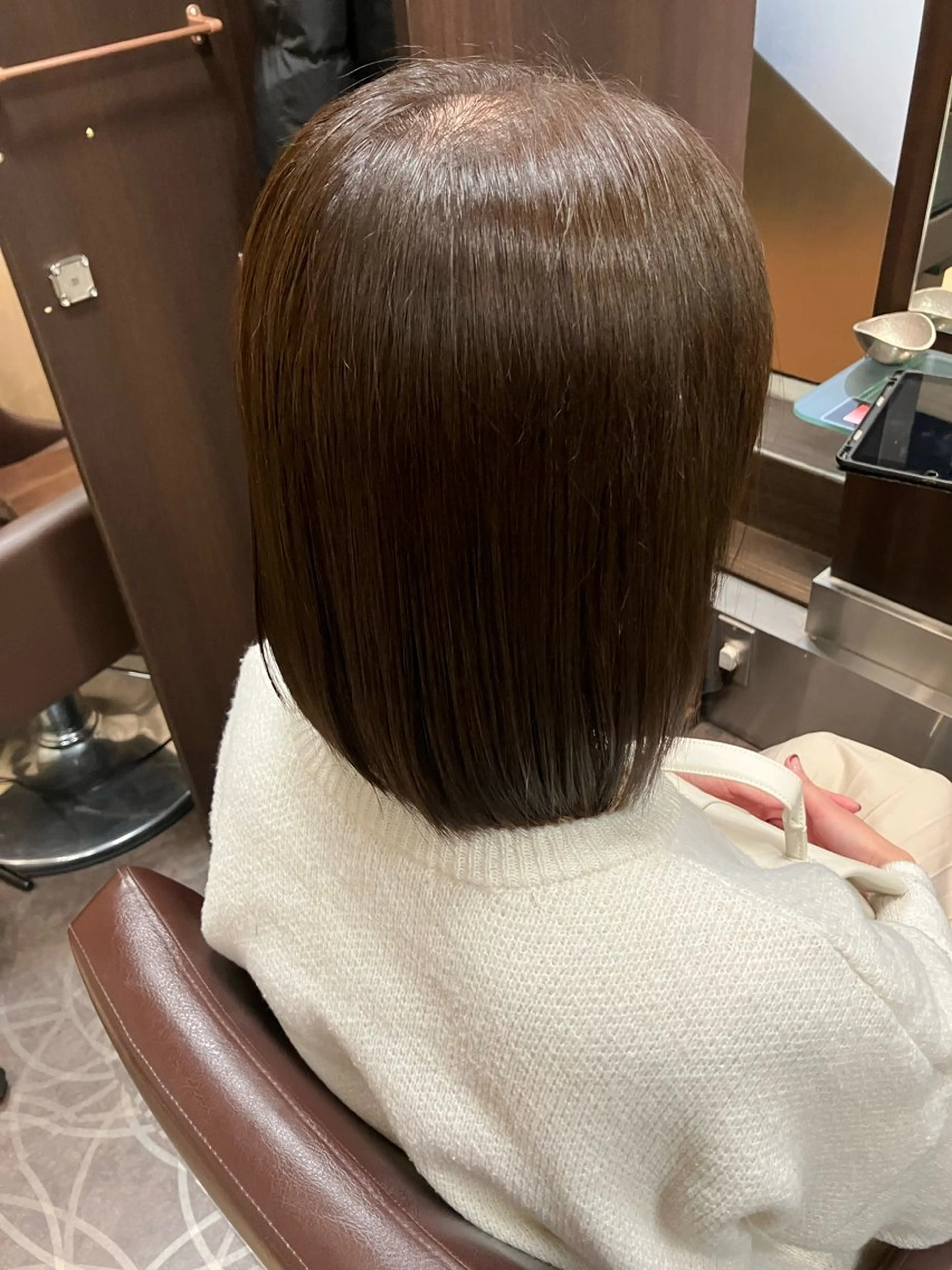 ミディアム カラー ベージュカラー オリーブベージュ ヘアカラー トリートメント 小池 穂果/ 府中のヘアスタイル