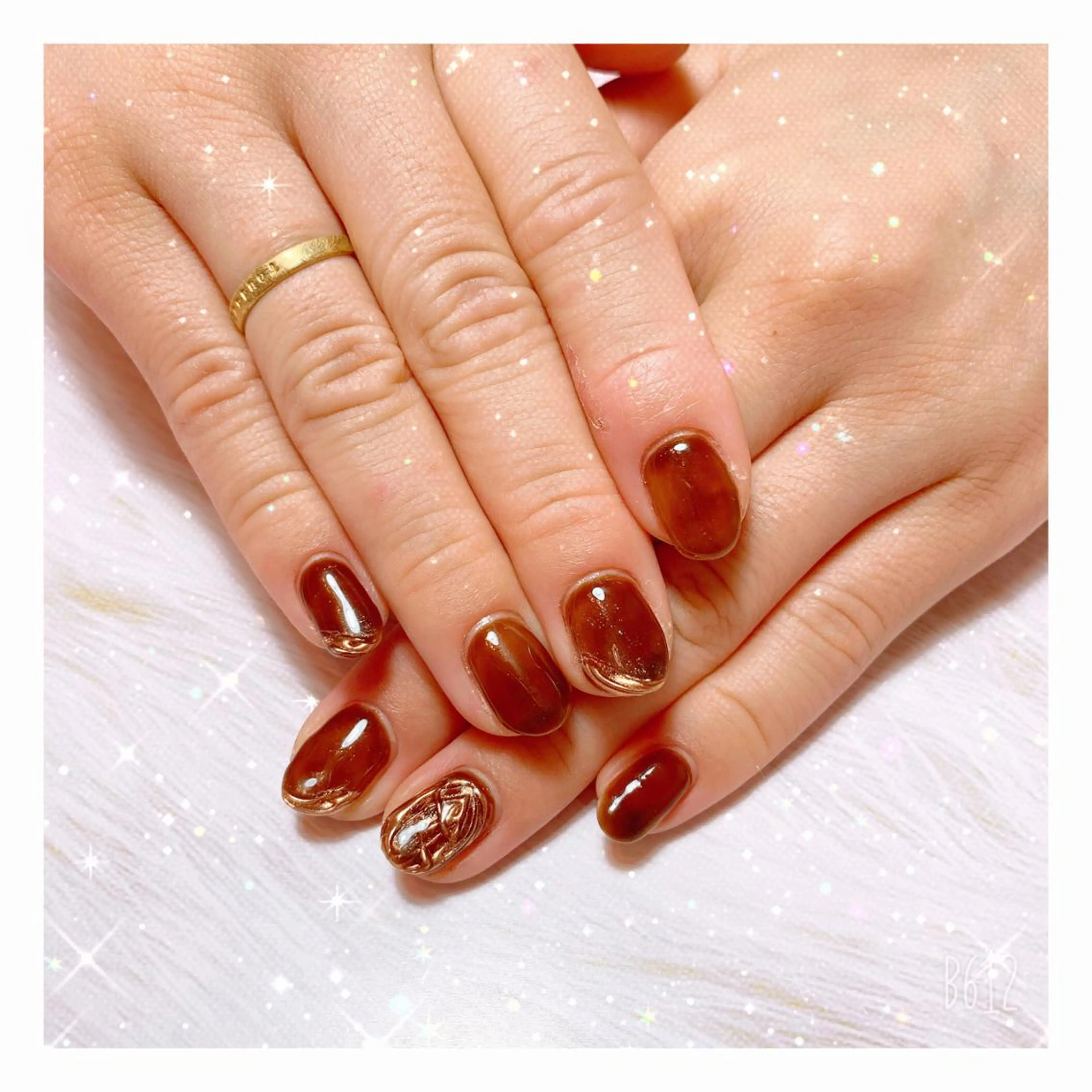 ネイル ミラーネイル ニュアンスネイル C's coffretのネイルデザイン