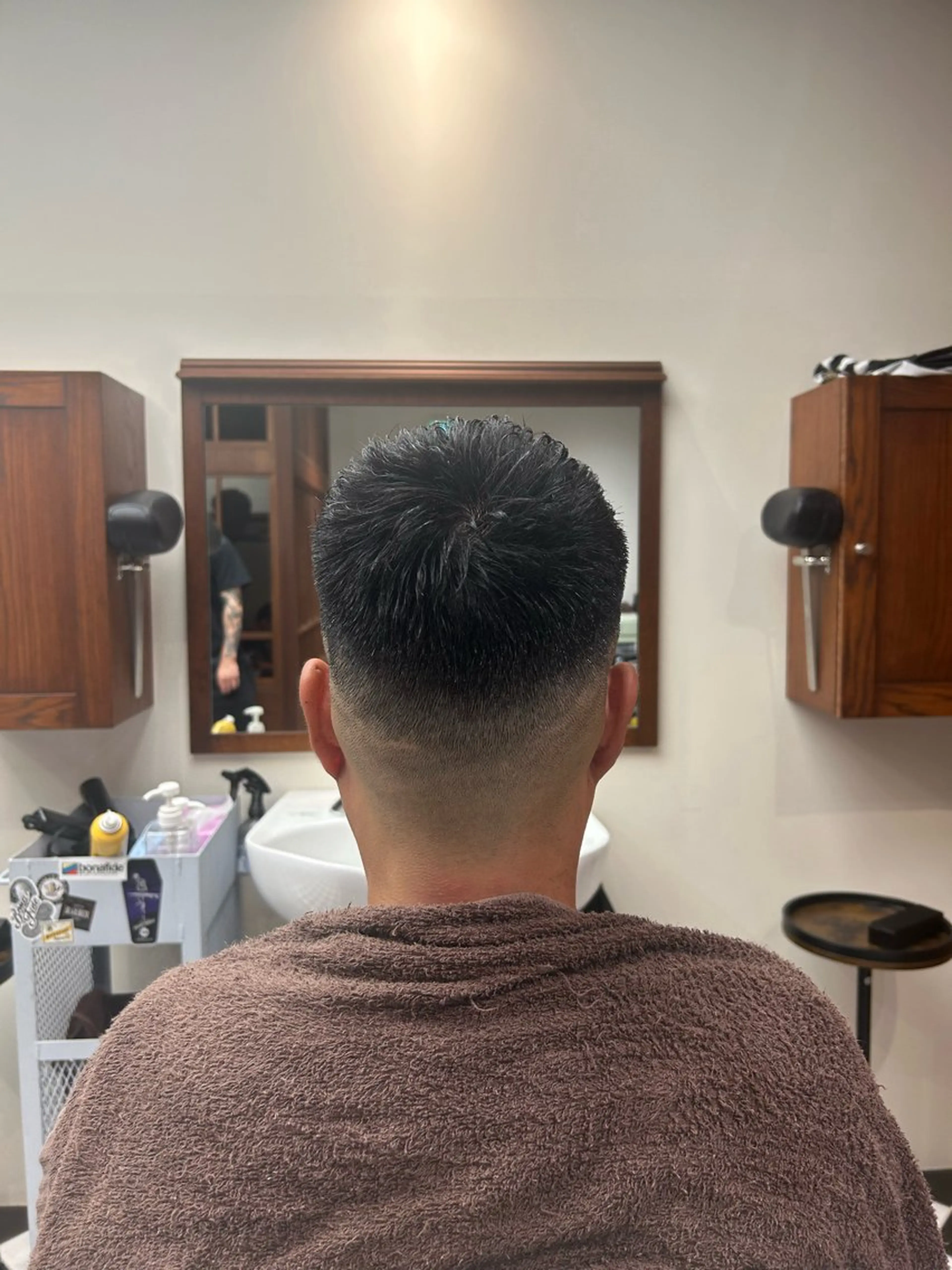 ショート メンズ フェードカット メンズパーマ 中津川 侑那のヘアスタイル