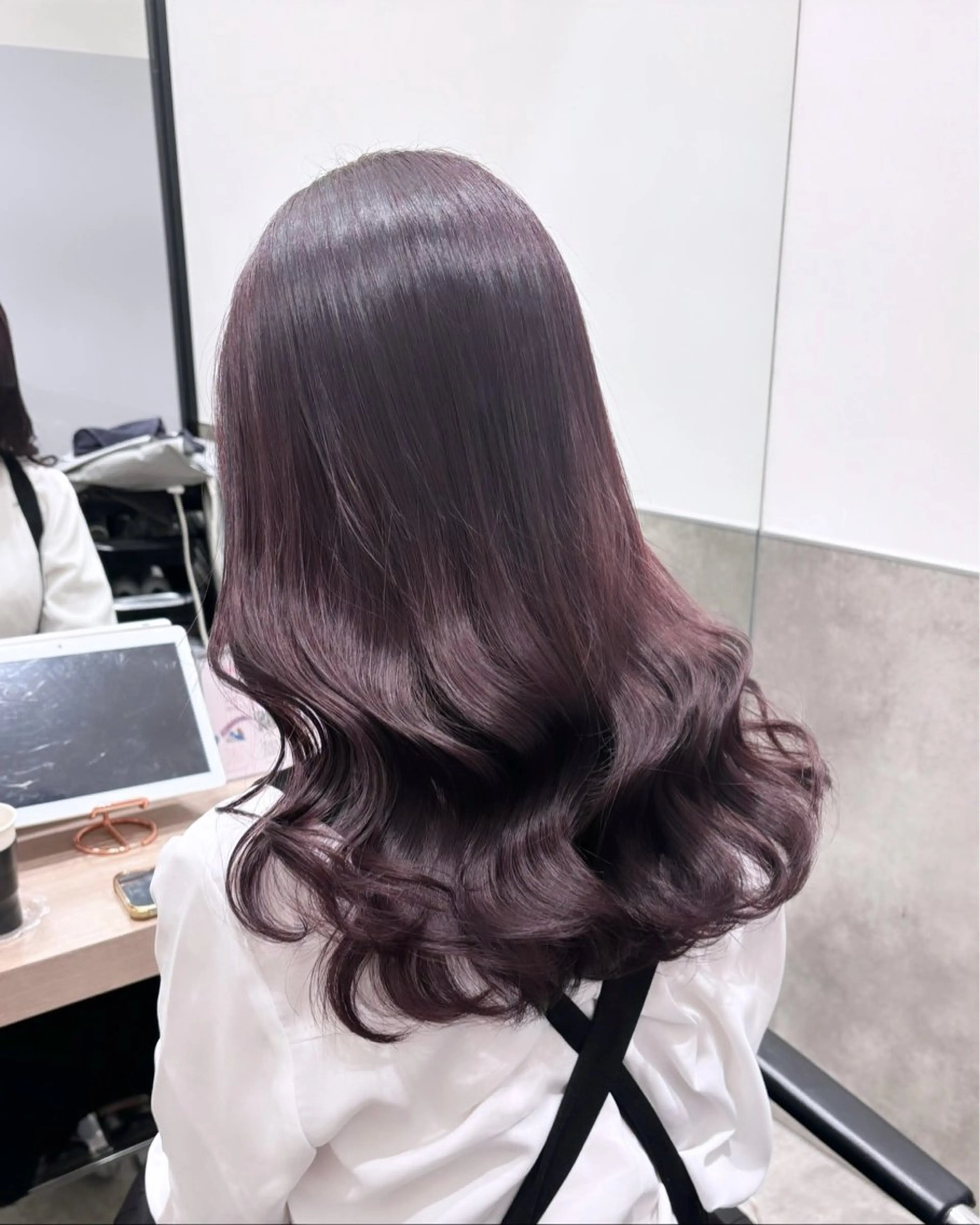 セミロング カラー 💗ガーリーヘア🎀 saki💗のヘアスタイル