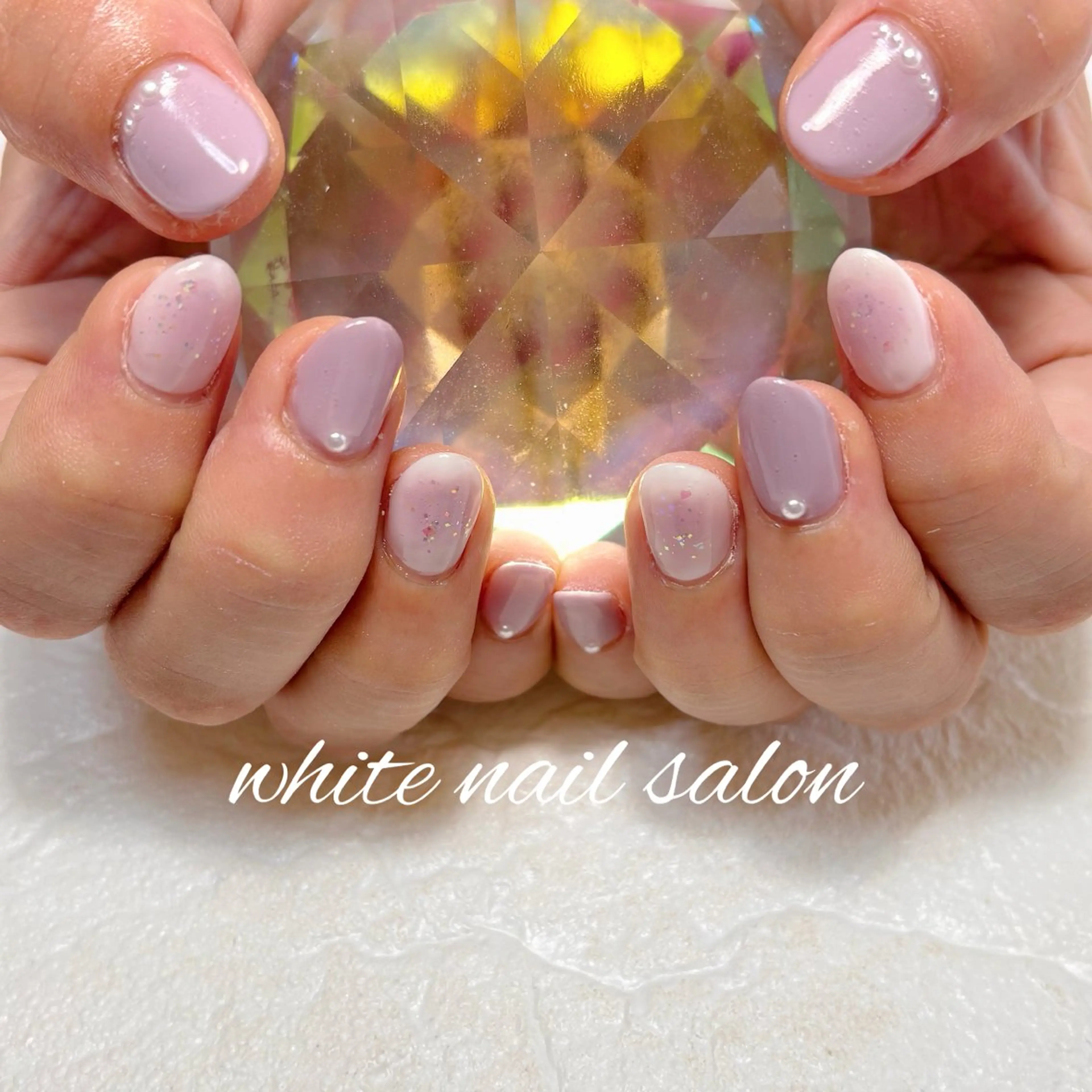 ネイル フットネイル ラメ(グリッター) ハンドネイル white nail salonのネイルデザイン
