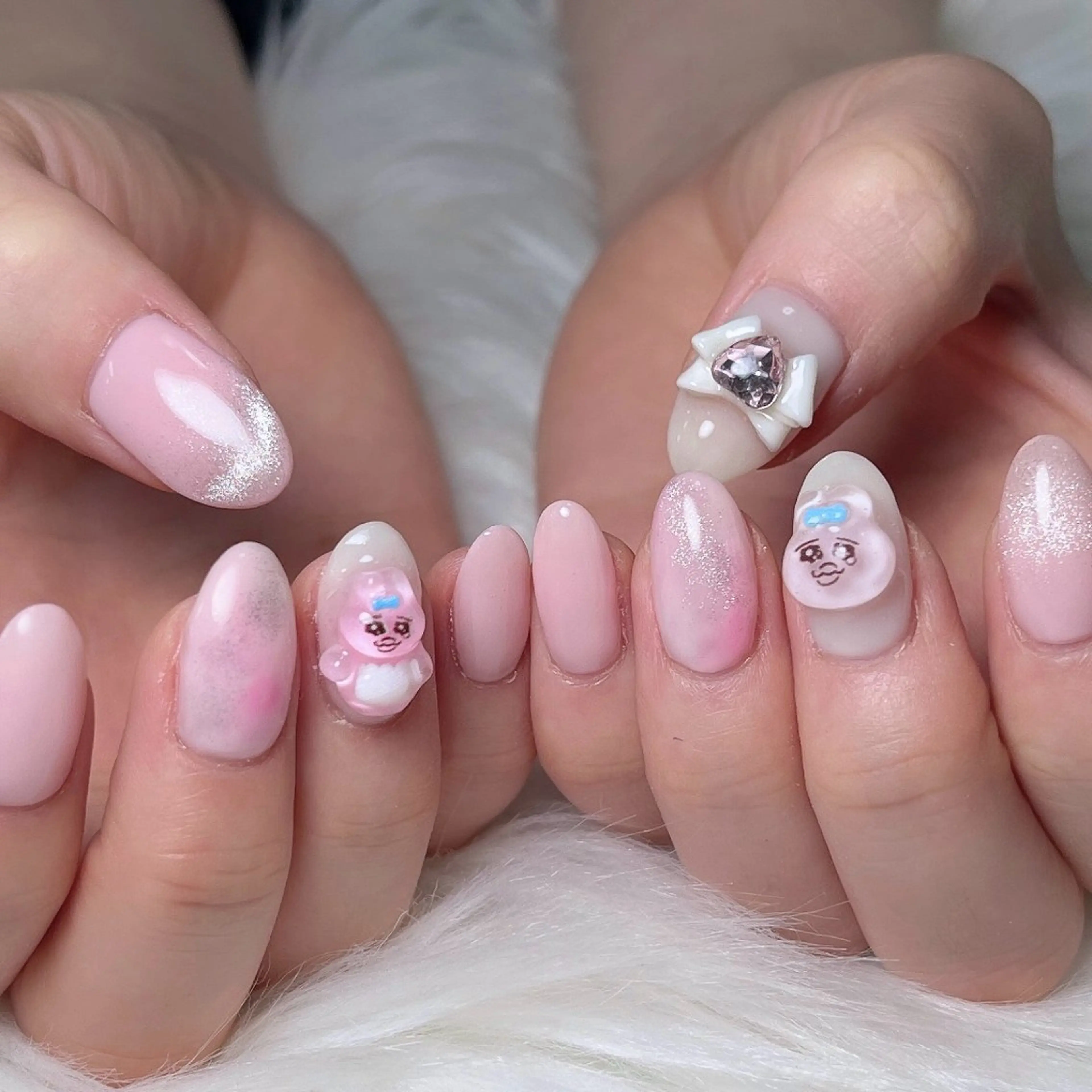 ネイル 韓国ネイル ラメ(グリッター) 持ち込み 🐕🦺Yappy 💗A-tanのネイルデザイン