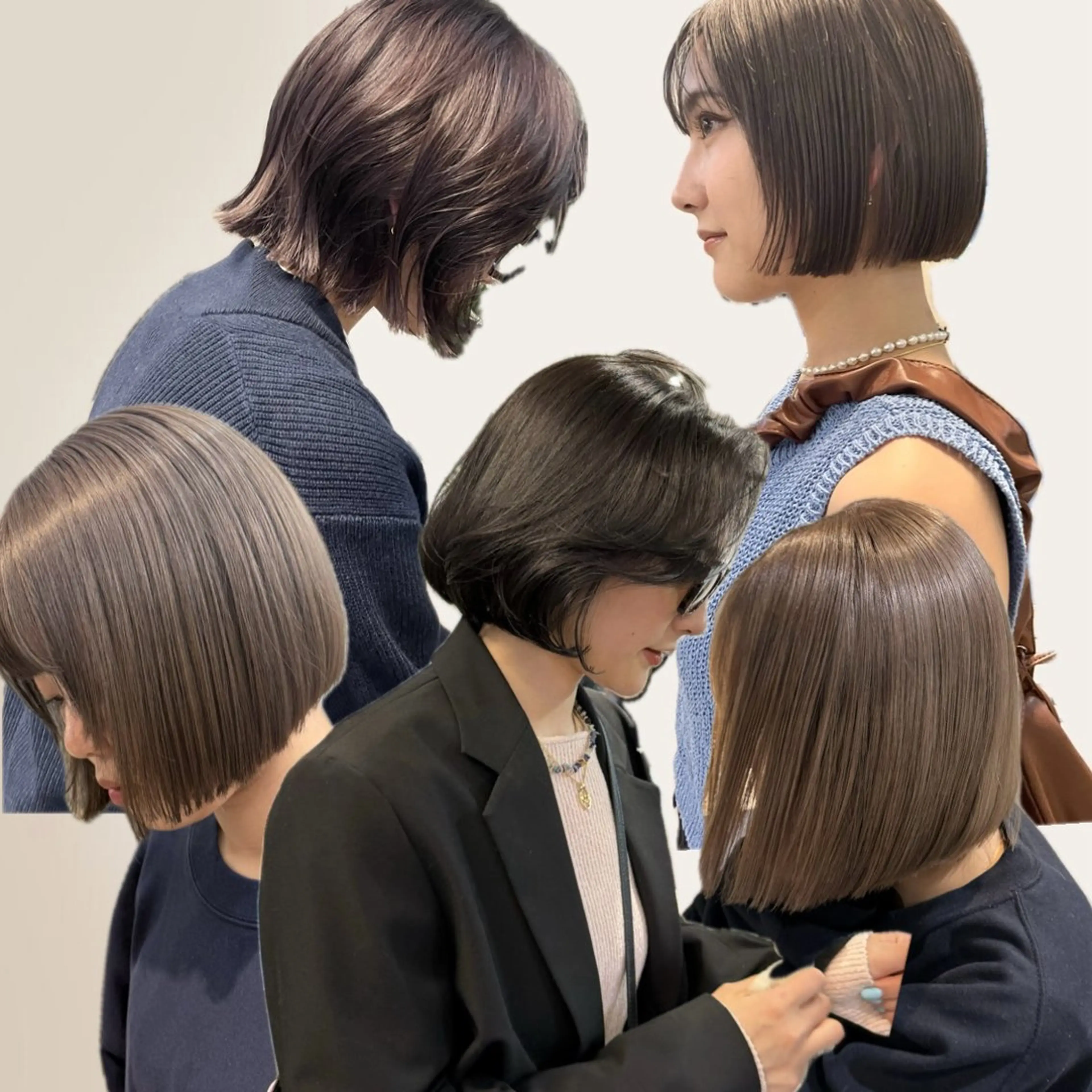 ショート カラー ミルクティー× グレージュMOMOのヘアスタイル