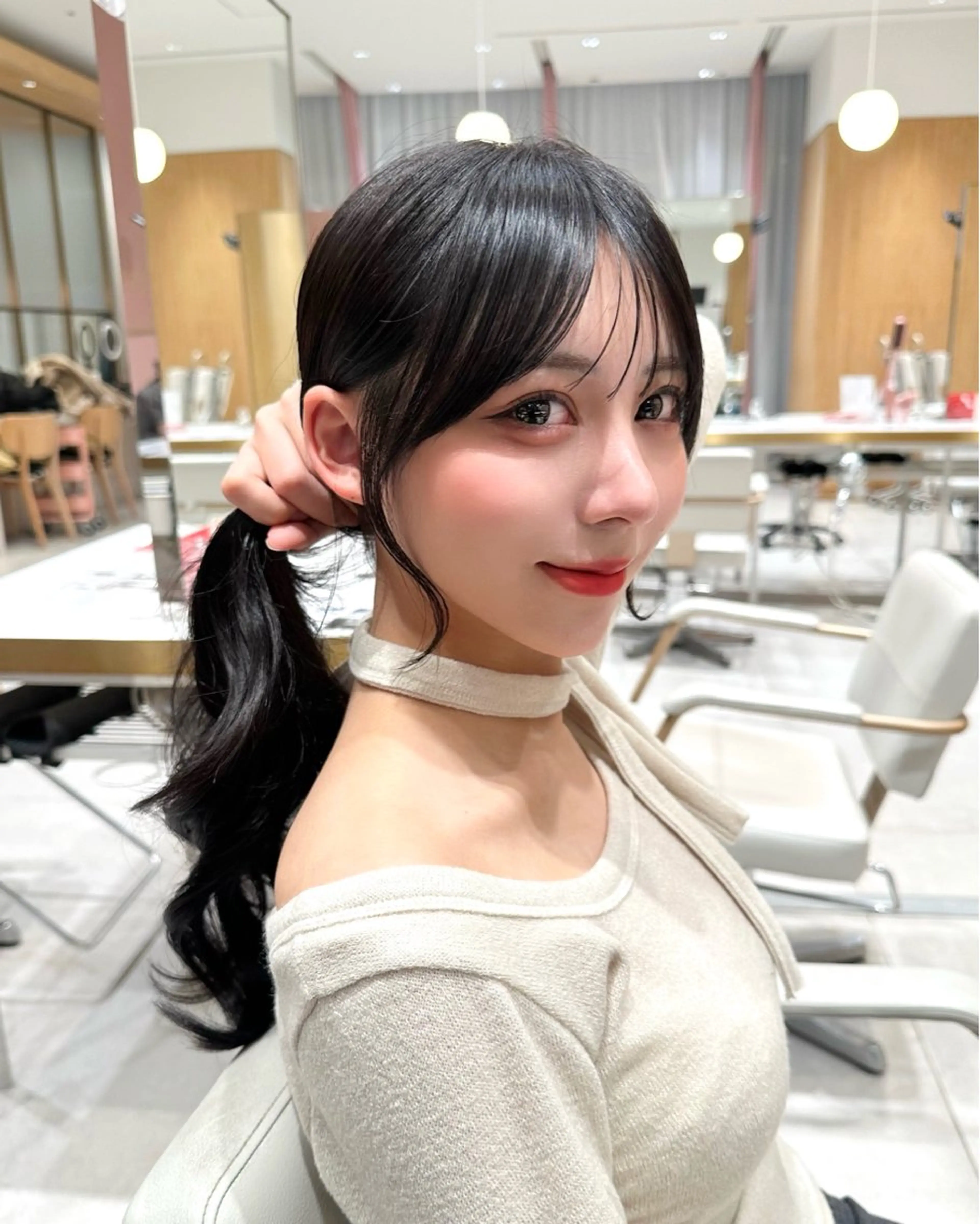 ミディアム カラー カット ヘアカラー トリートメント 🇰🇷韓国風くびれ ヘア🇰🇷中村優大のヘアスタイル
