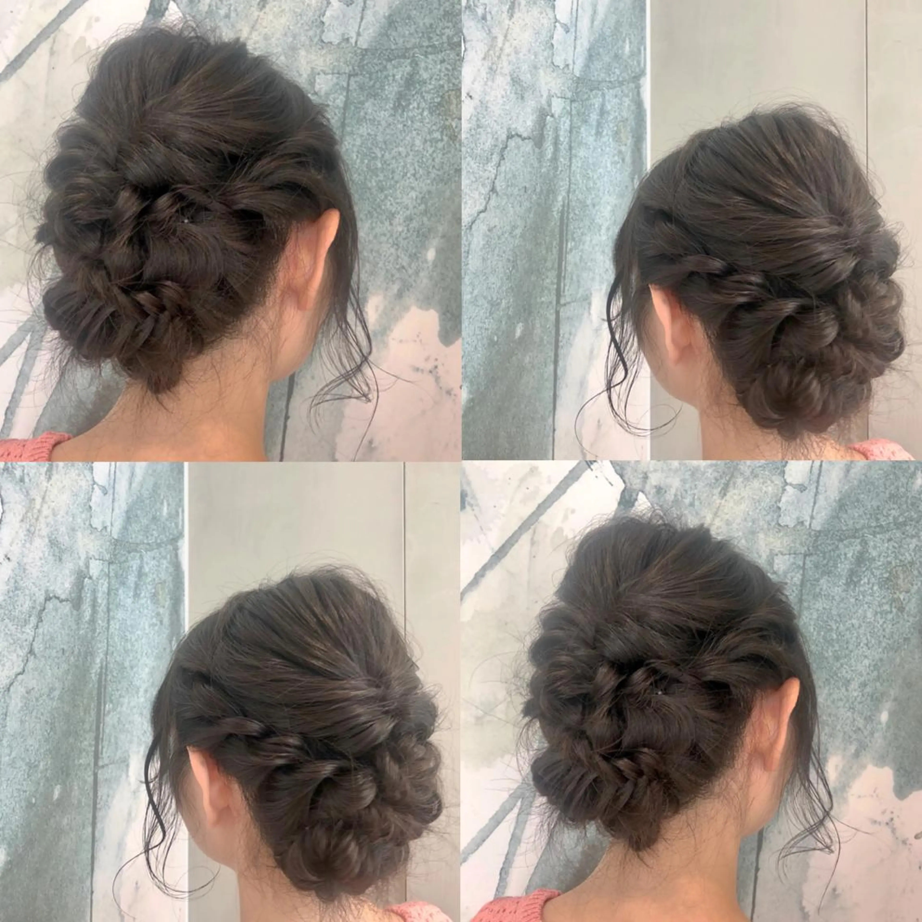 セミロング ヘアアレンジ 結婚式・ブライダル カジュアルを女っぽく 𝗮𝘆𝗮𝗰𝗼のヘアスタイル