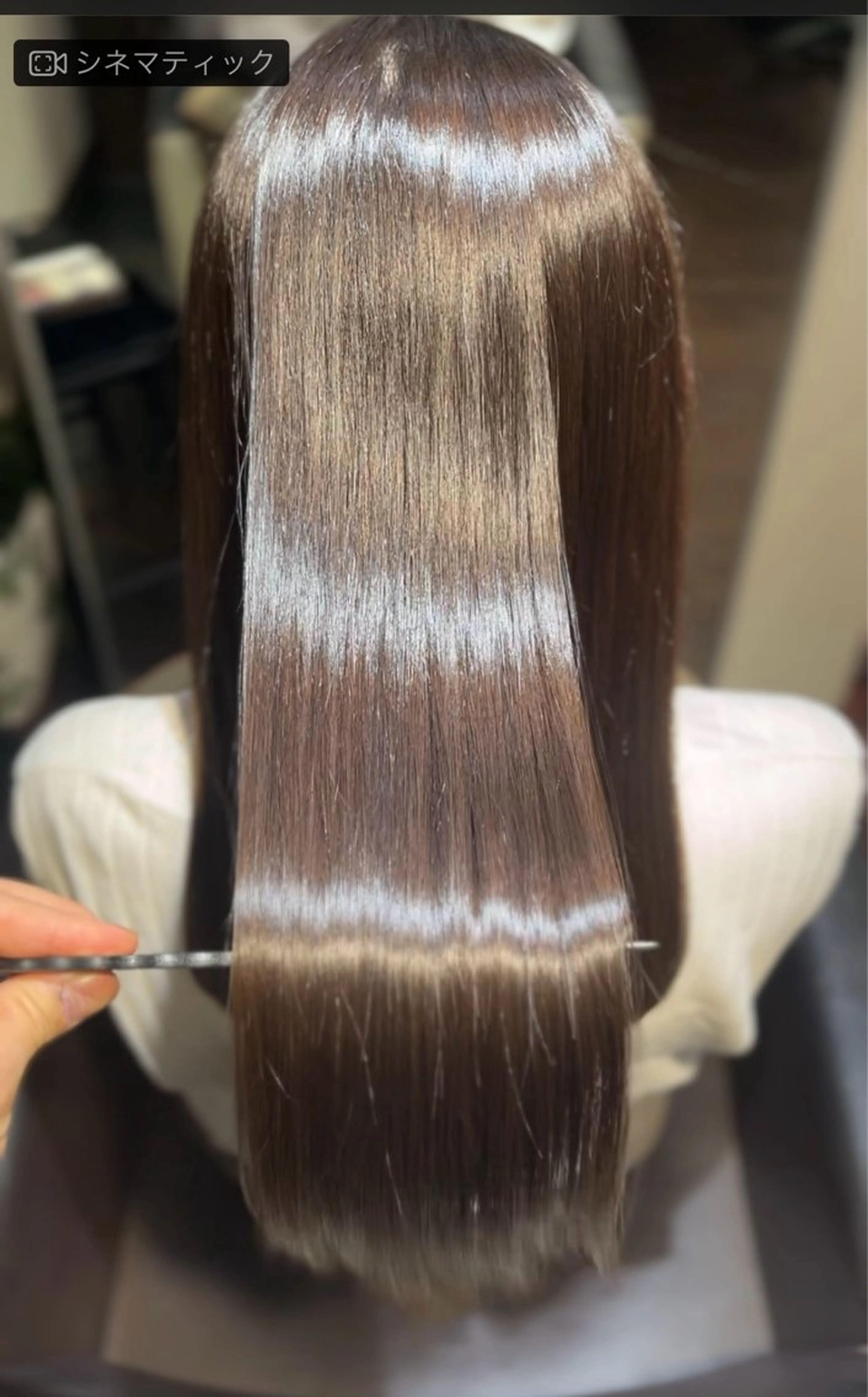 ロング カラー 髪質改善 縮毛矯正 トリートメント @ YUTAのヘアスタイル