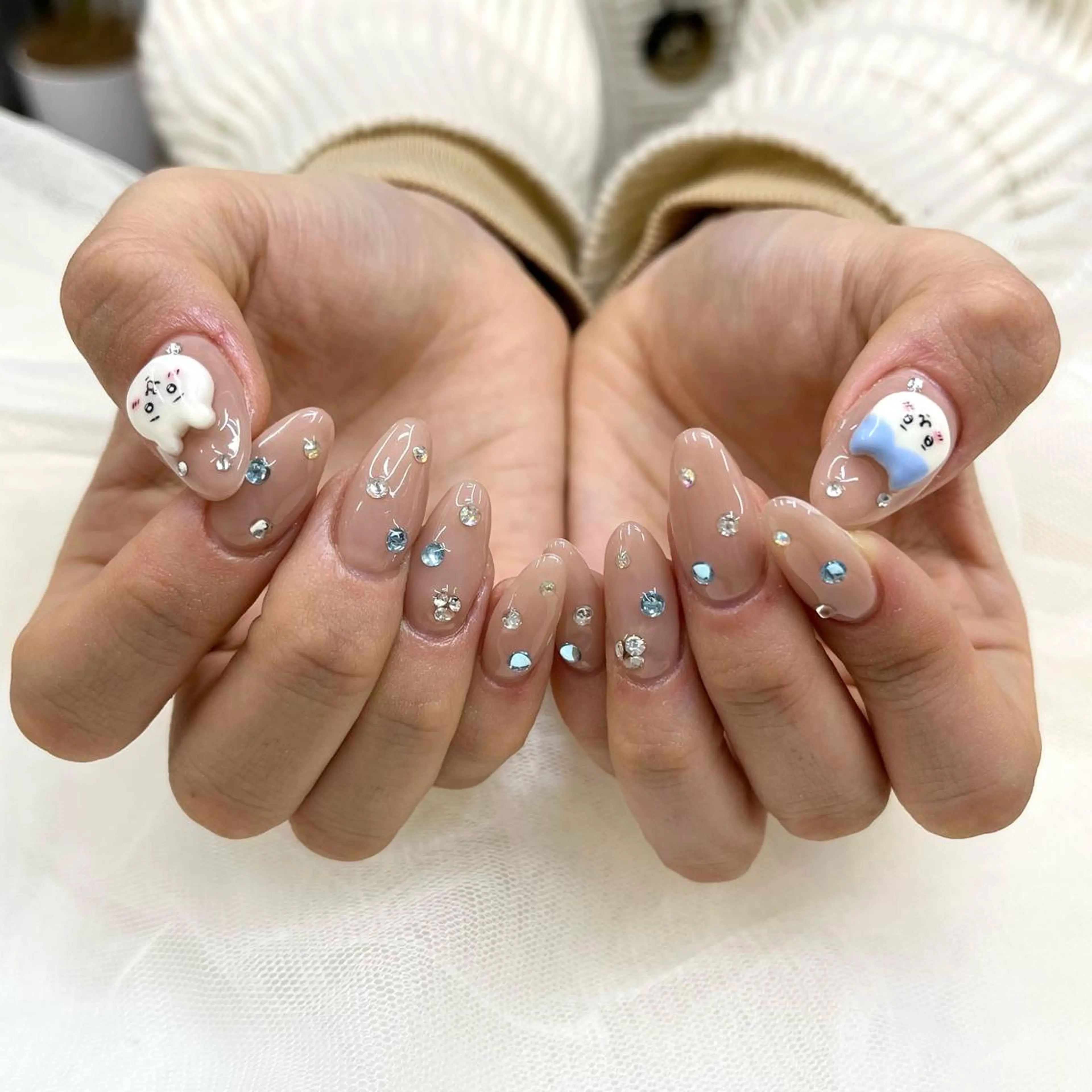 セミロング ハンドネイル 池袋痛ネイル Nok. 渡辺のネイルデザイン