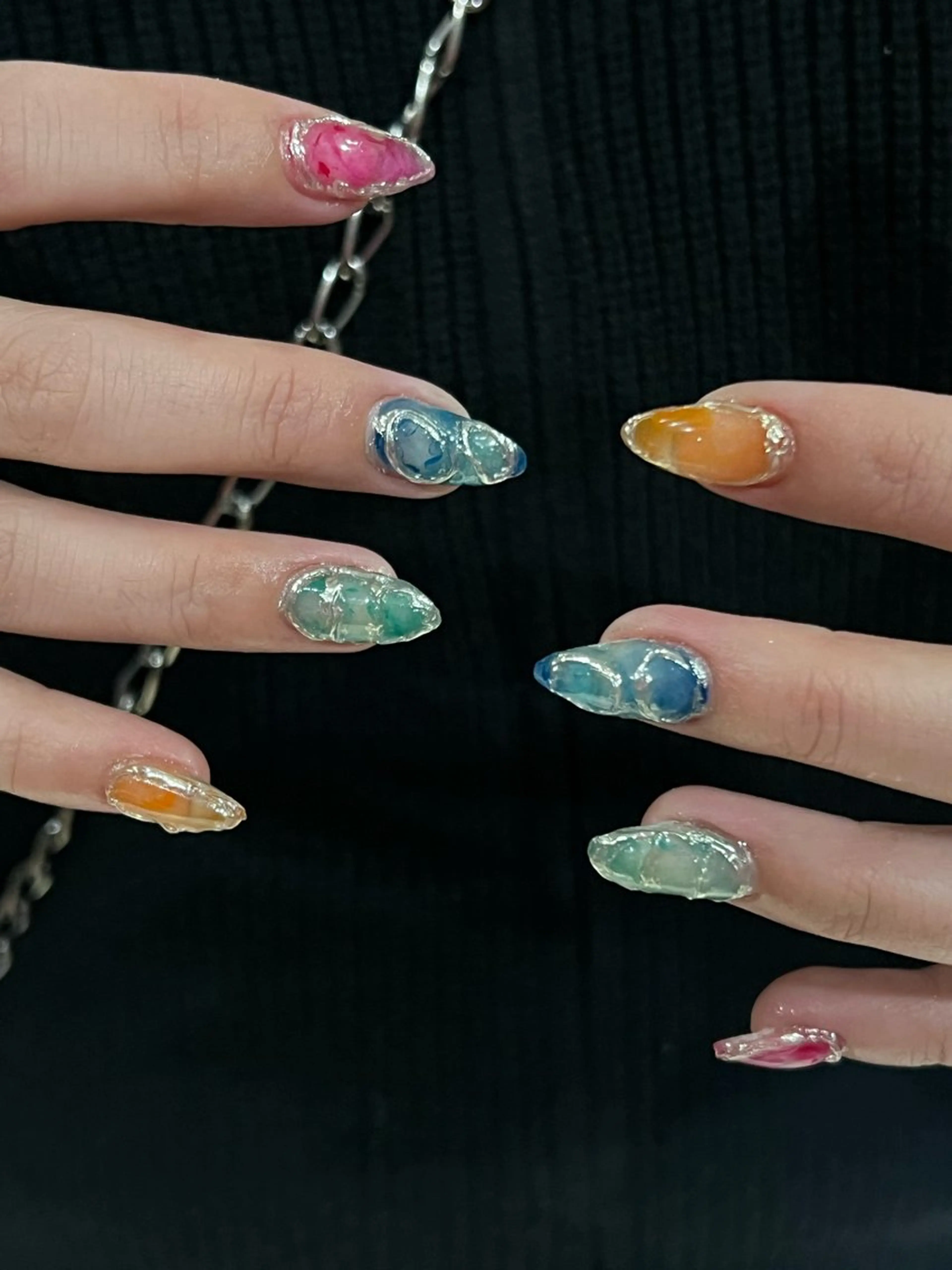 ネイル ハンドネイル Hata nail 🎀個性派ニュアンスのネイルデザイン