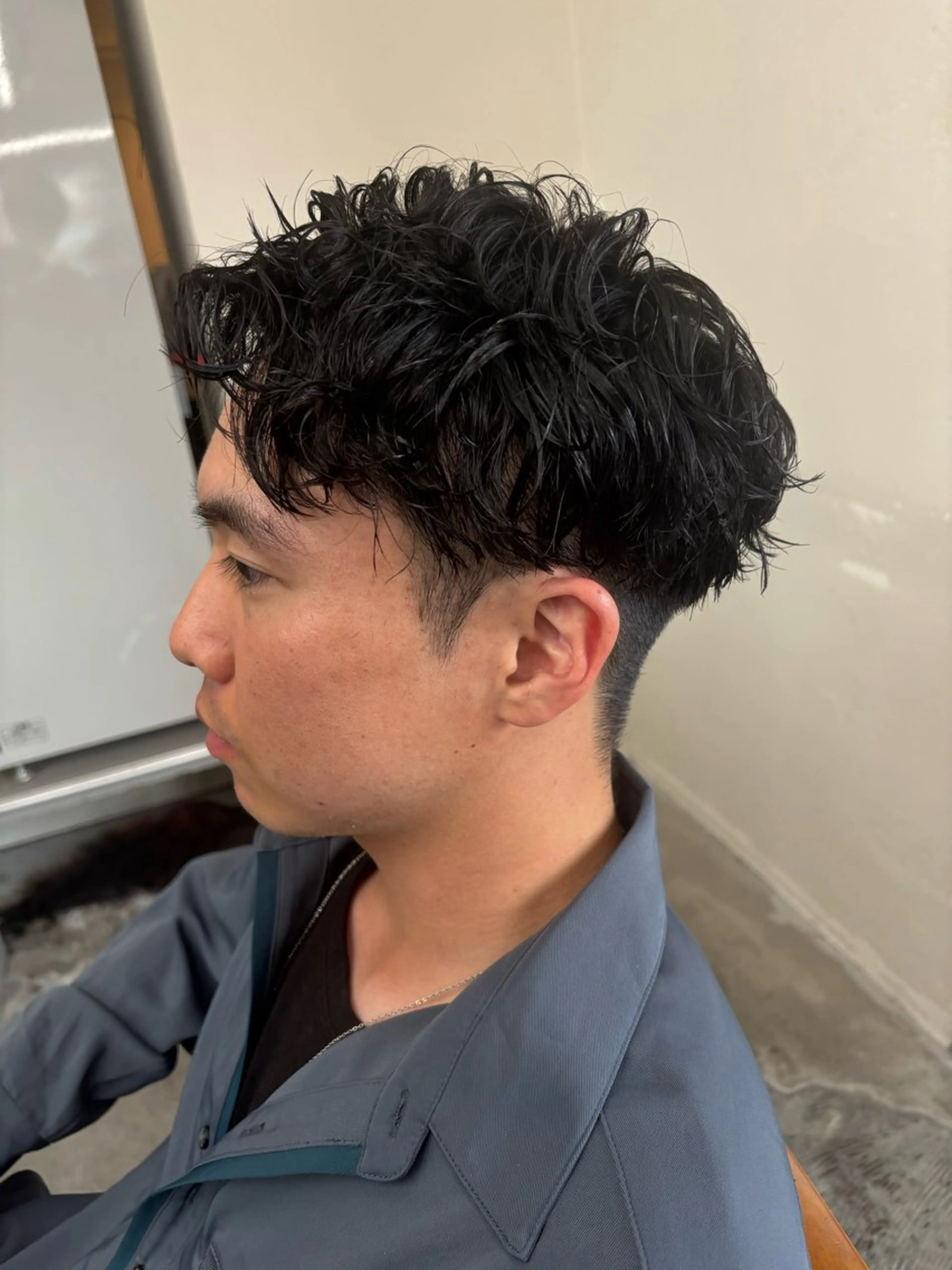 ショート パーマ メンズ メンズパーマ メンズスパイラルパーマ スパイラルパーマ nico麻生　長谷川 裕月のヘアスタイル