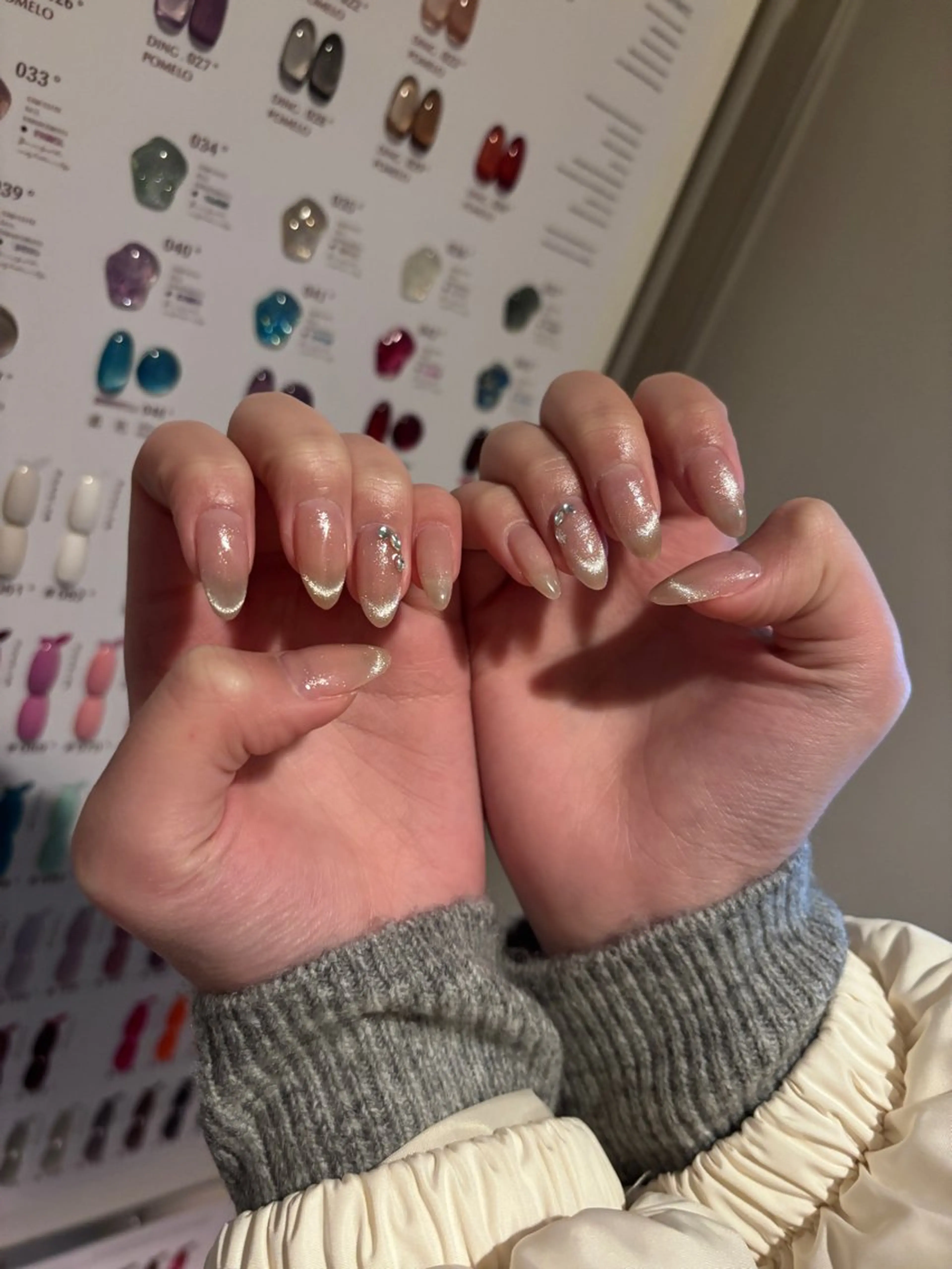 ネイル 韓国ネイル 持ち込み ニュアンスネイル ネイルチップ ハンドネイル TABI ANA.CHUOのネイルデザイン