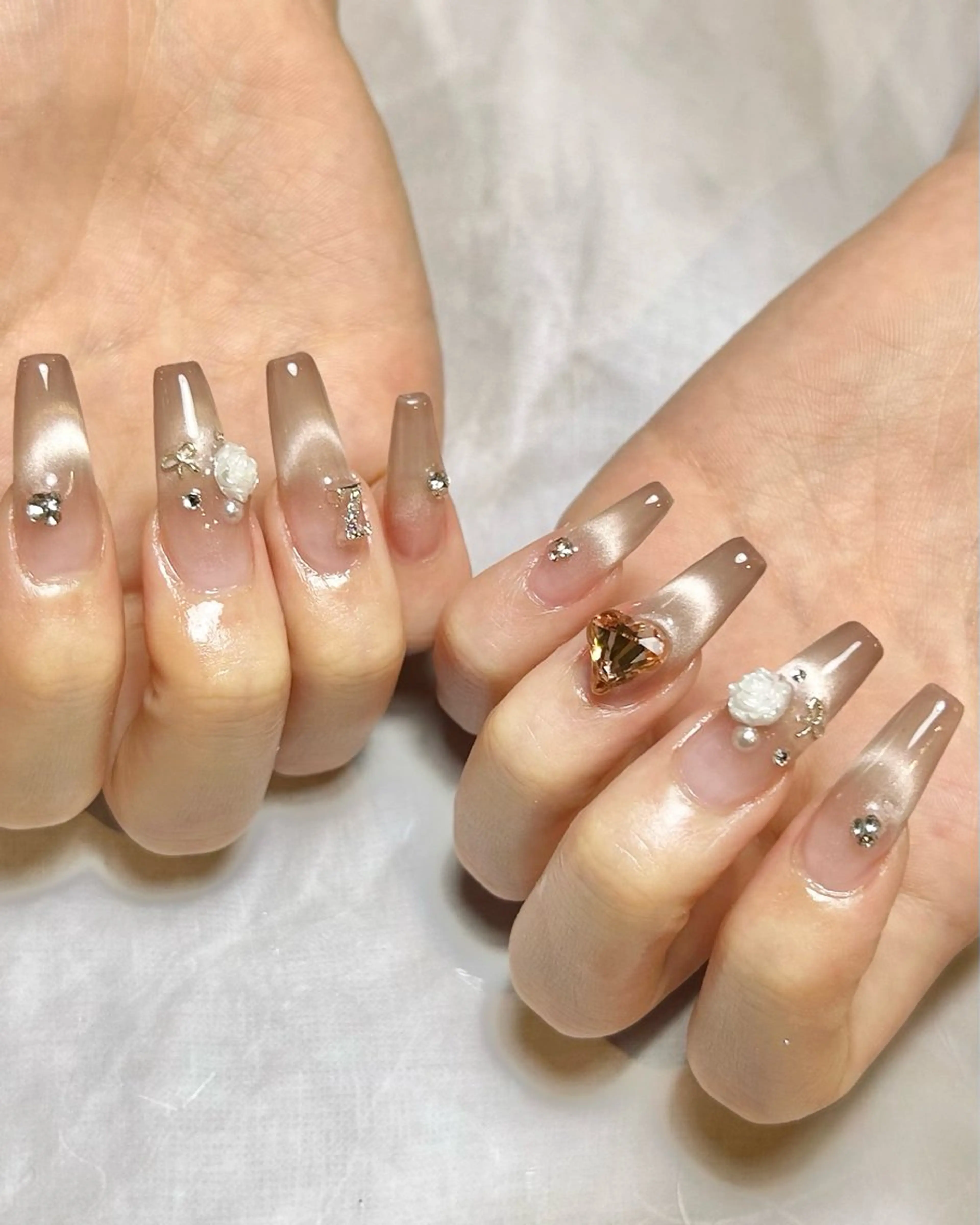 ネイル フレンチネイル 持ち込み ピンク ピンクベージュ ハンドネイル Reflection marikoのネイルデザイン