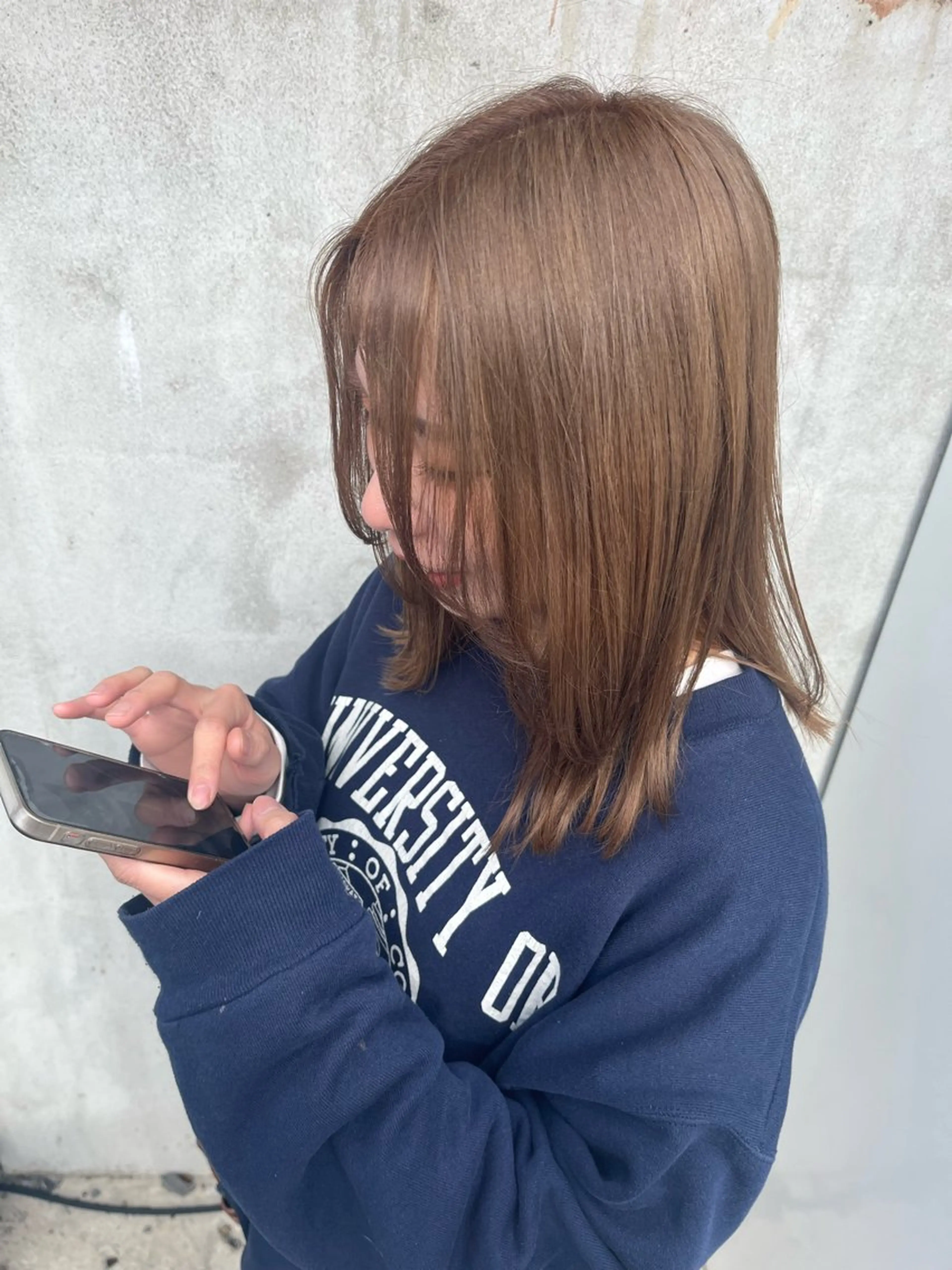 ミディアム 外国人風カラー NAGONSTYLE 田村　莉生のヘアスタイル