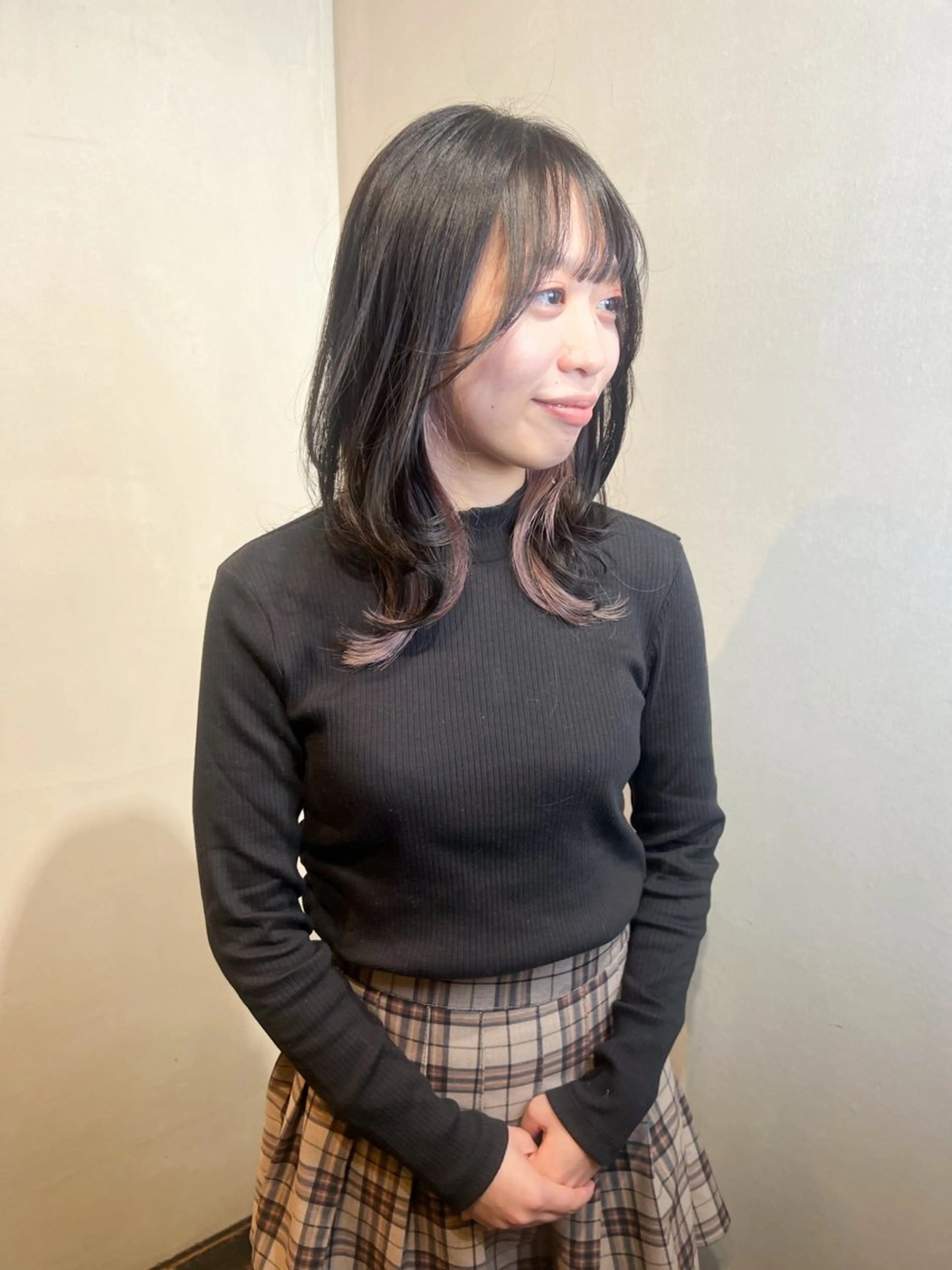 【インナーカラー】カット+カラー部分ブリーチ＋全体カラー＋シルクトリートメント¥12000の写真