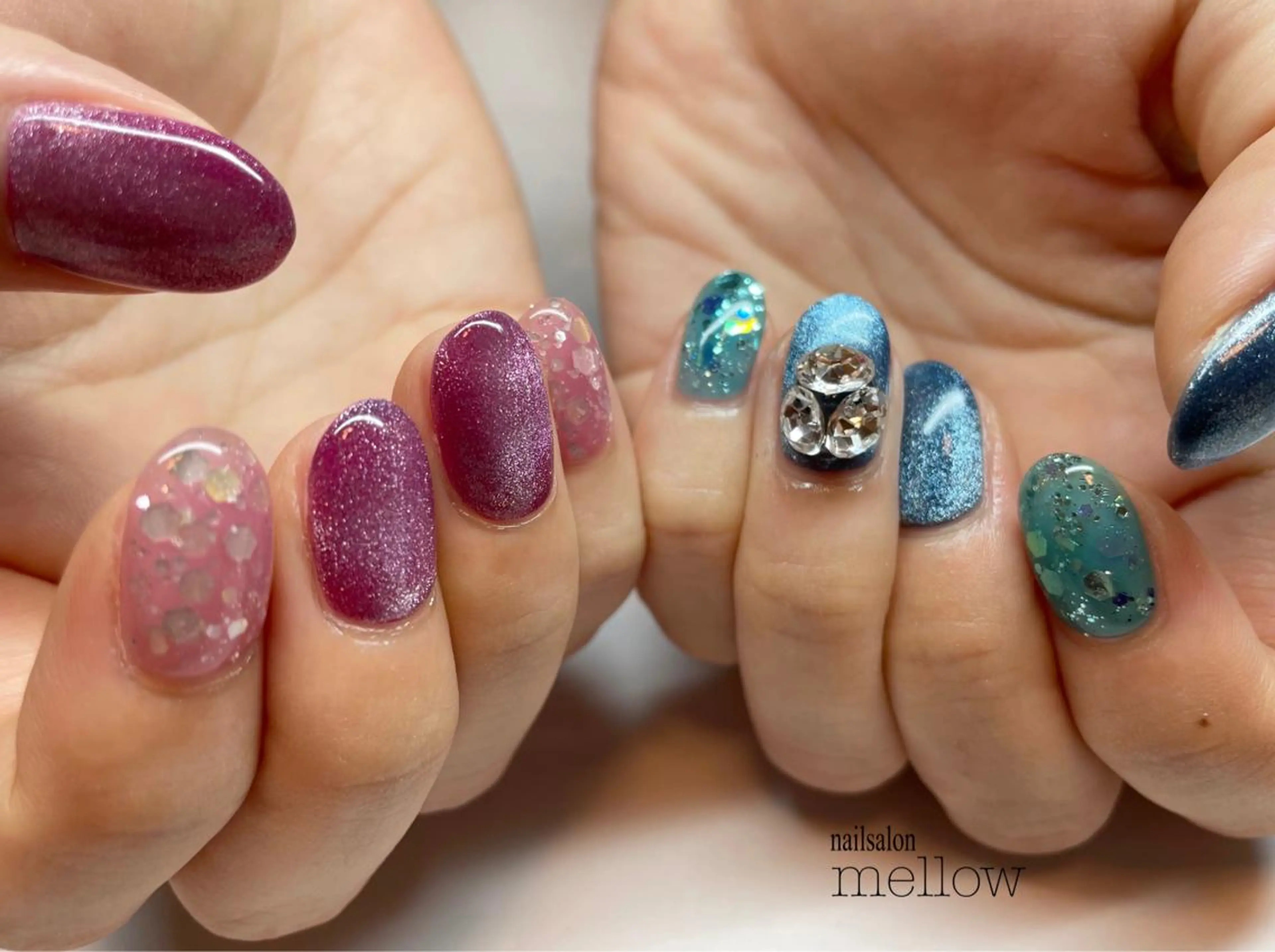 ネイル ホログラムネイル マグネットネイル 大山 浩美のネイルデザイン