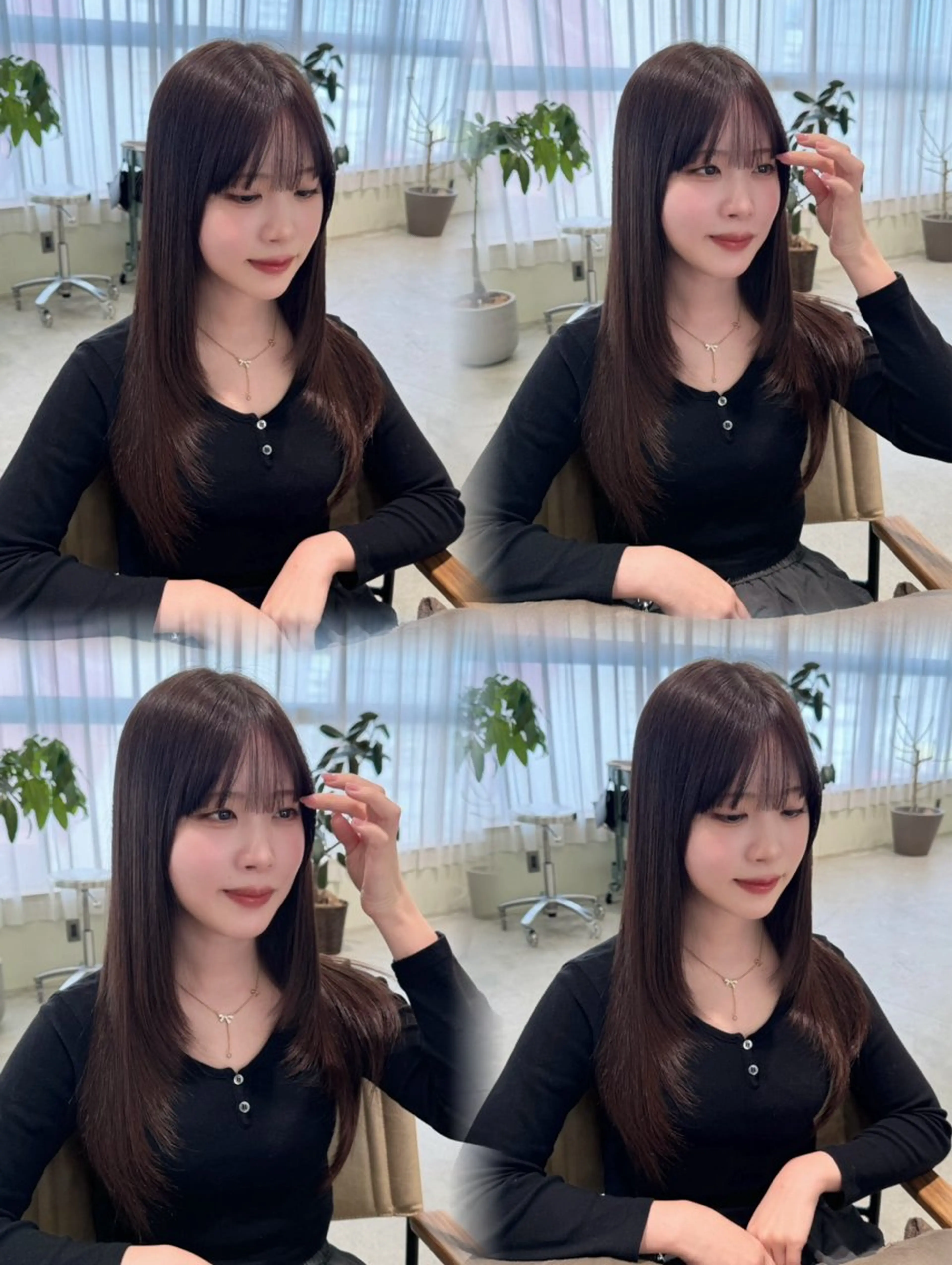 ロング 落合しほ/韓国ヘア/ 髪質改善/縮毛矯正のヘアスタイル