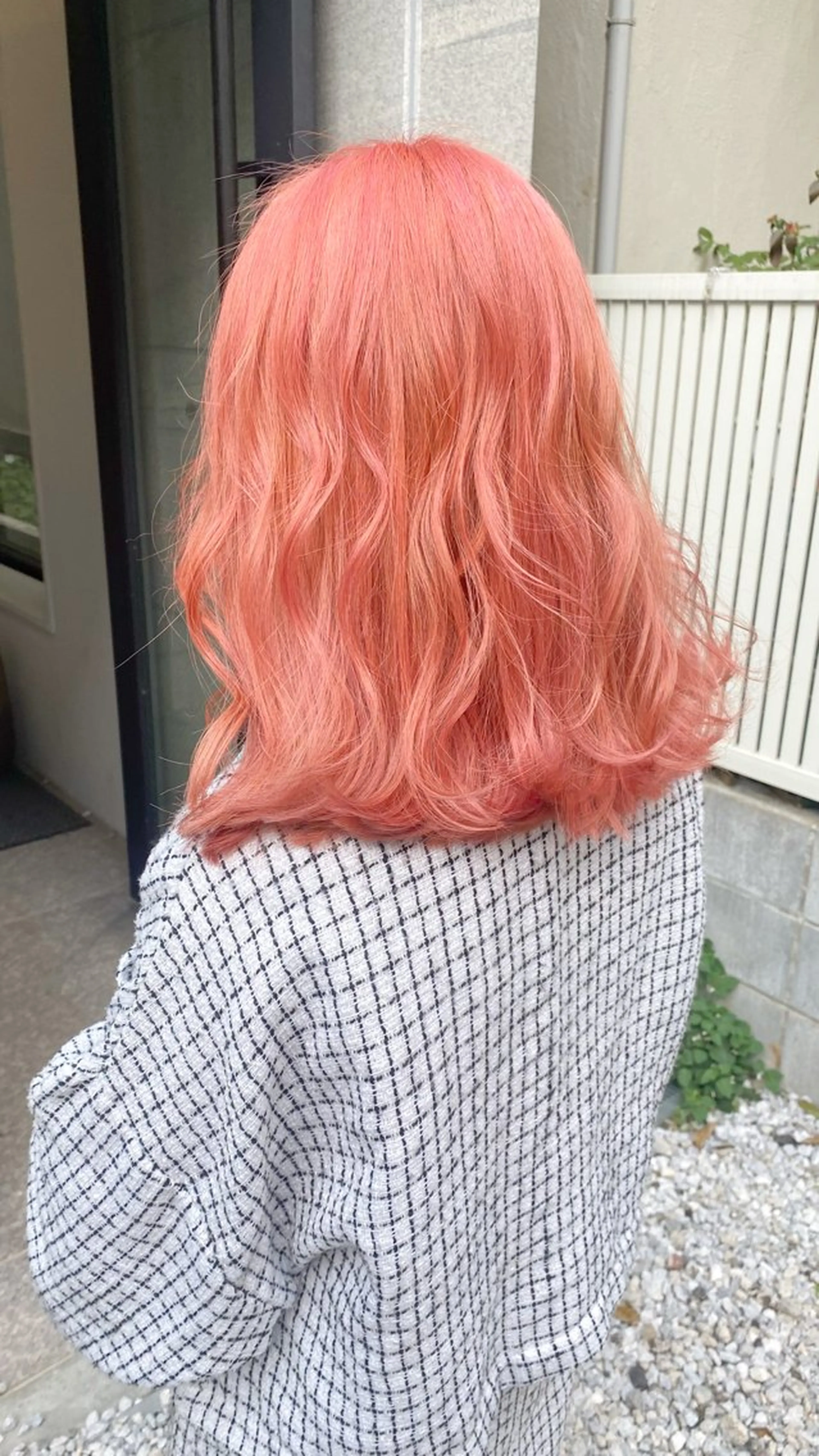 ミディアム カラー オレンジ Chérie Honokaのヘアスタイル