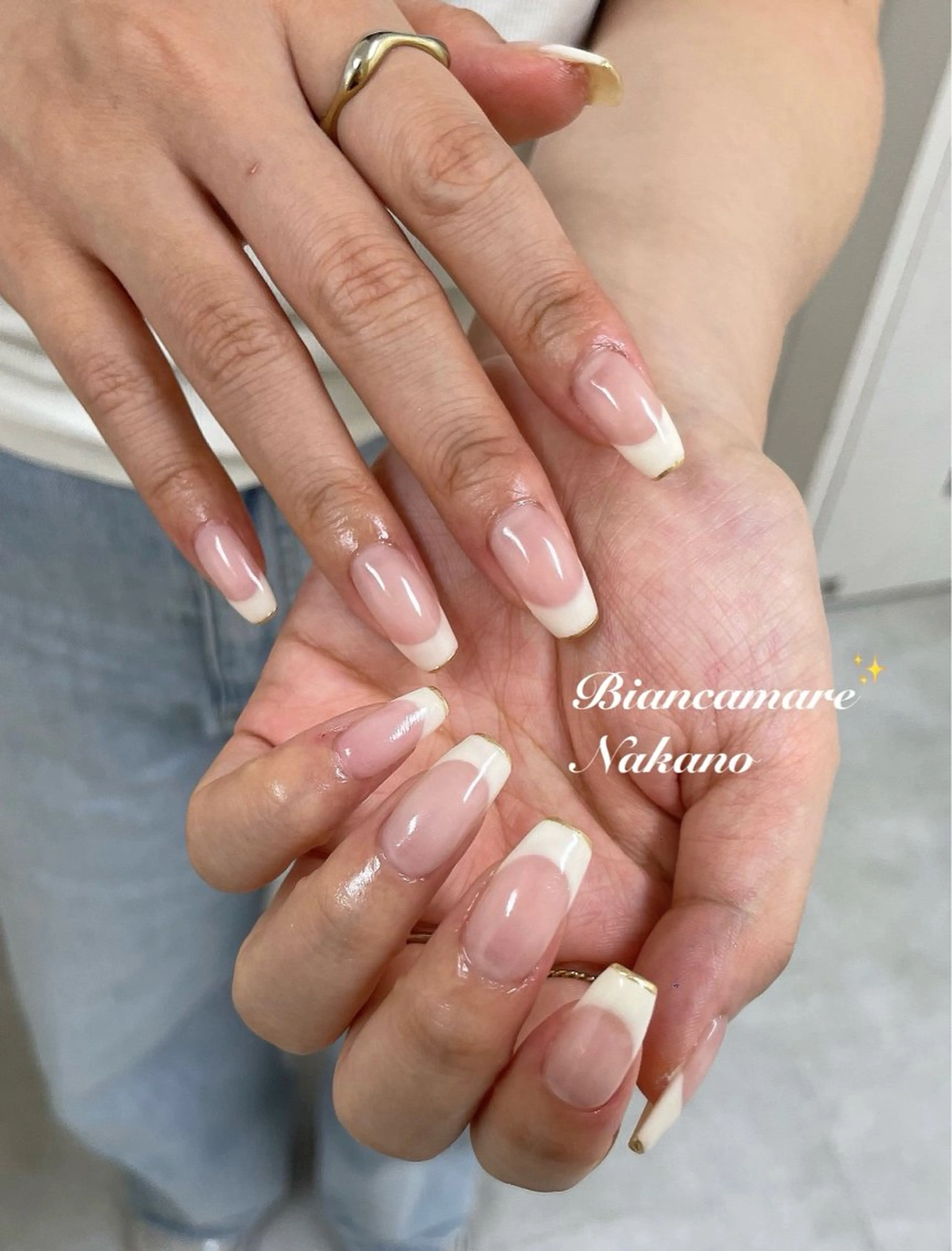 ハンド✋🏻フレンチネイル【ベース込み】🎼✨️《パラジェル登録店》【荻窪・高円寺・阿佐ヶ谷】の写真