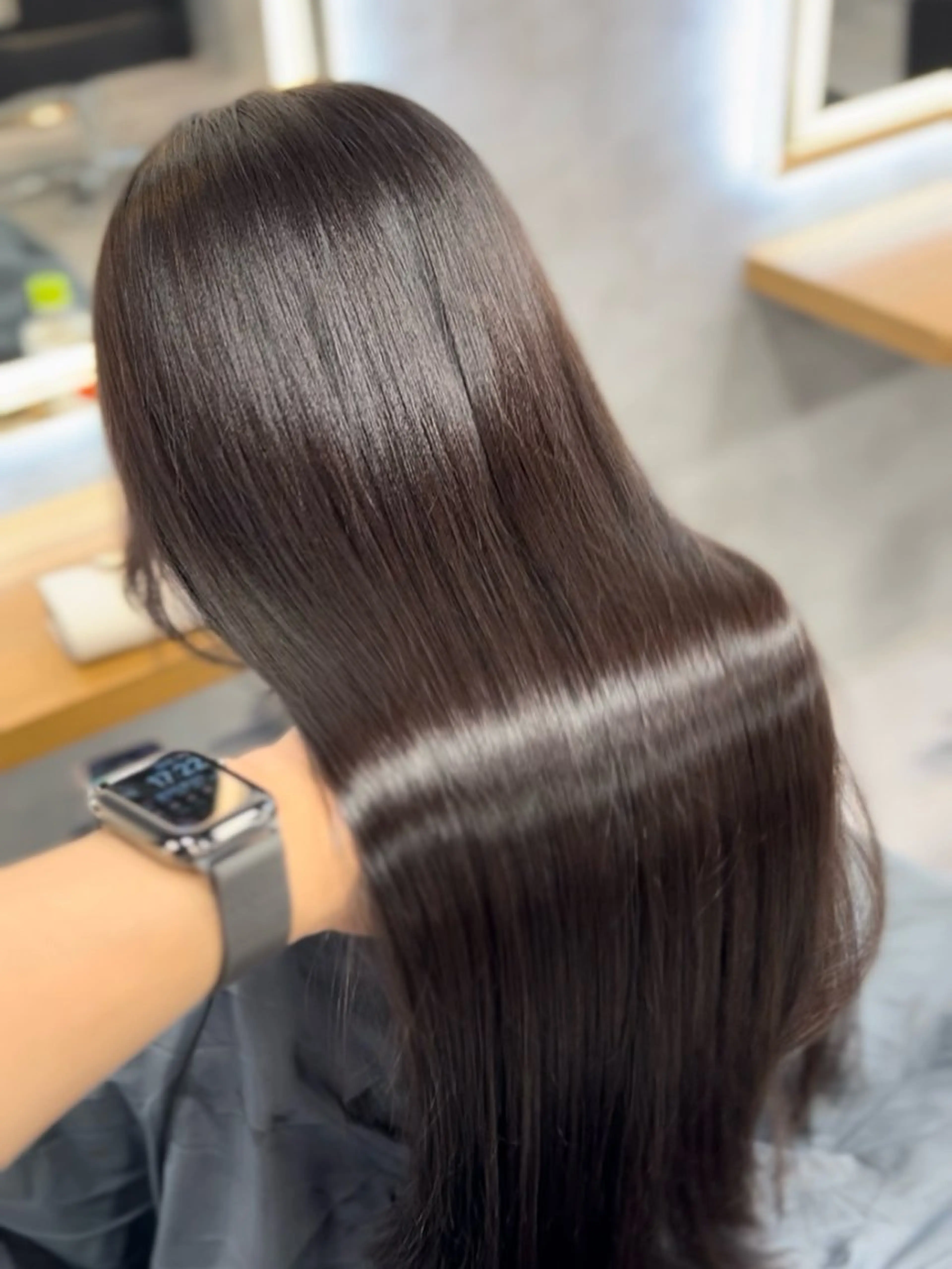 ロング 髪質改善 トリートメント トリートメント ヘッドスパ ヘアセット 透明感グレージュ/ YUNAのヘアスタイル