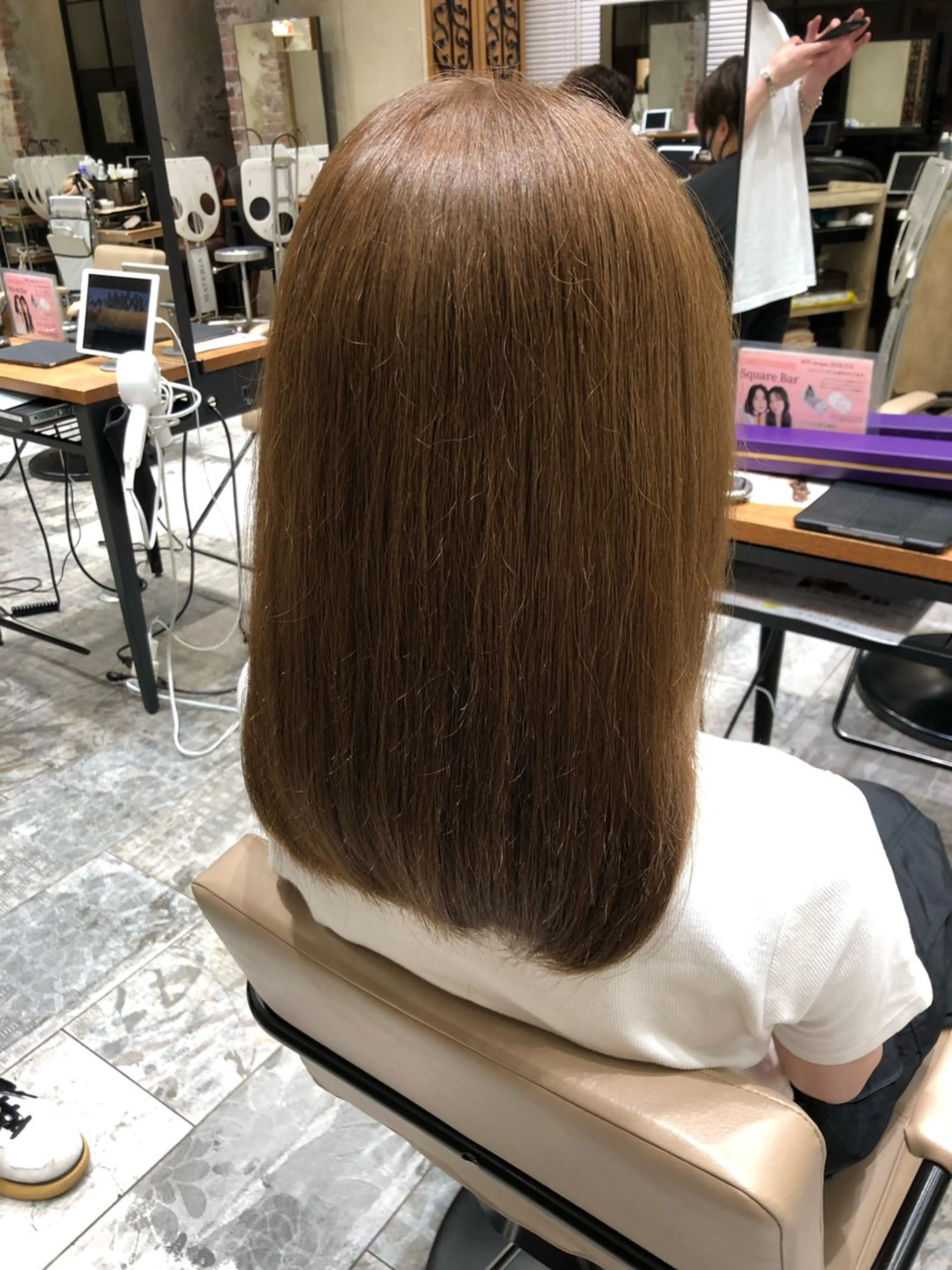 ミディアム カラー 新宿／透明感カラー/ 髪質改善/早野大空のヘアスタイル