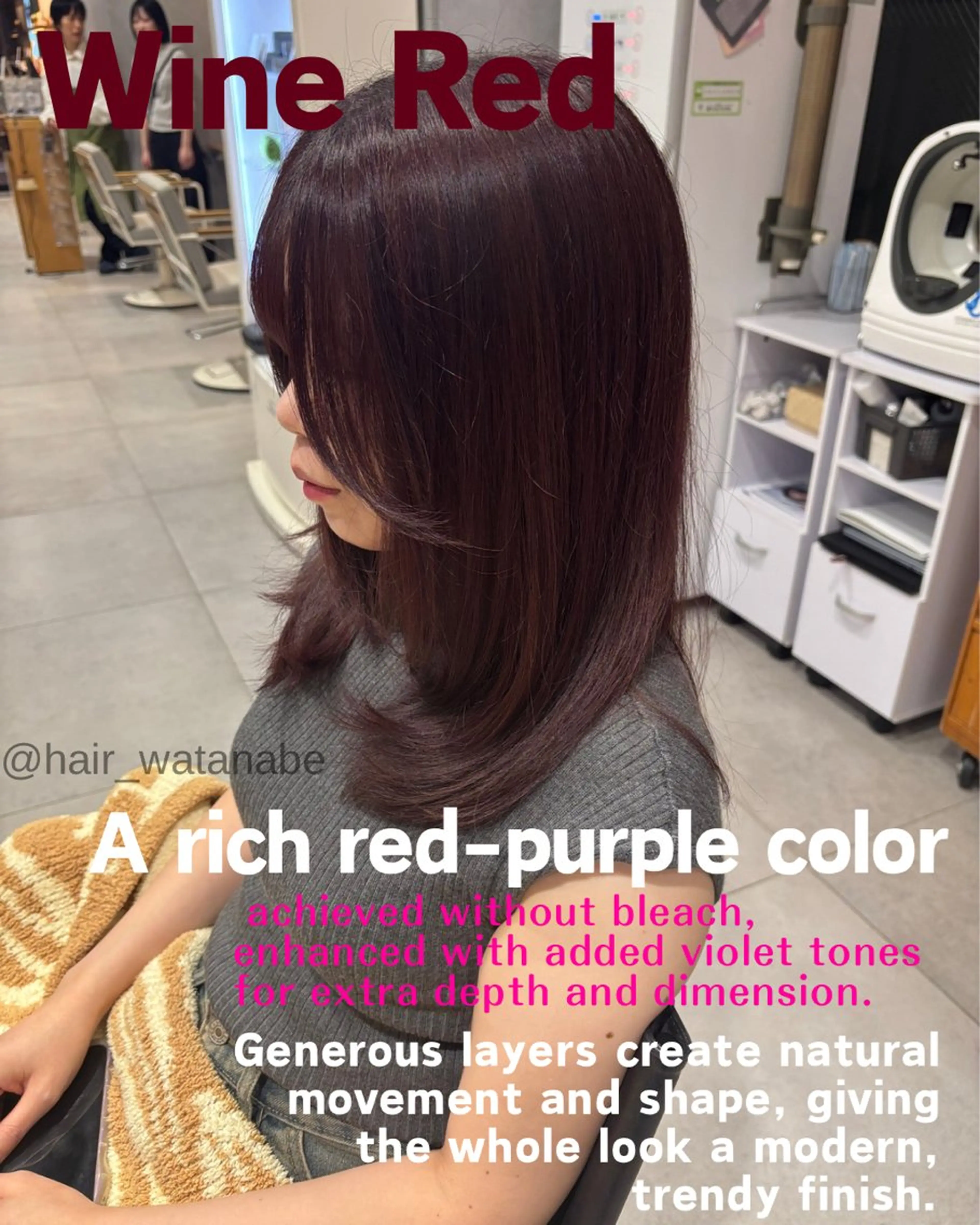 セミロング カラー 韓国hair ·͜· watanabeのヘアスタイル