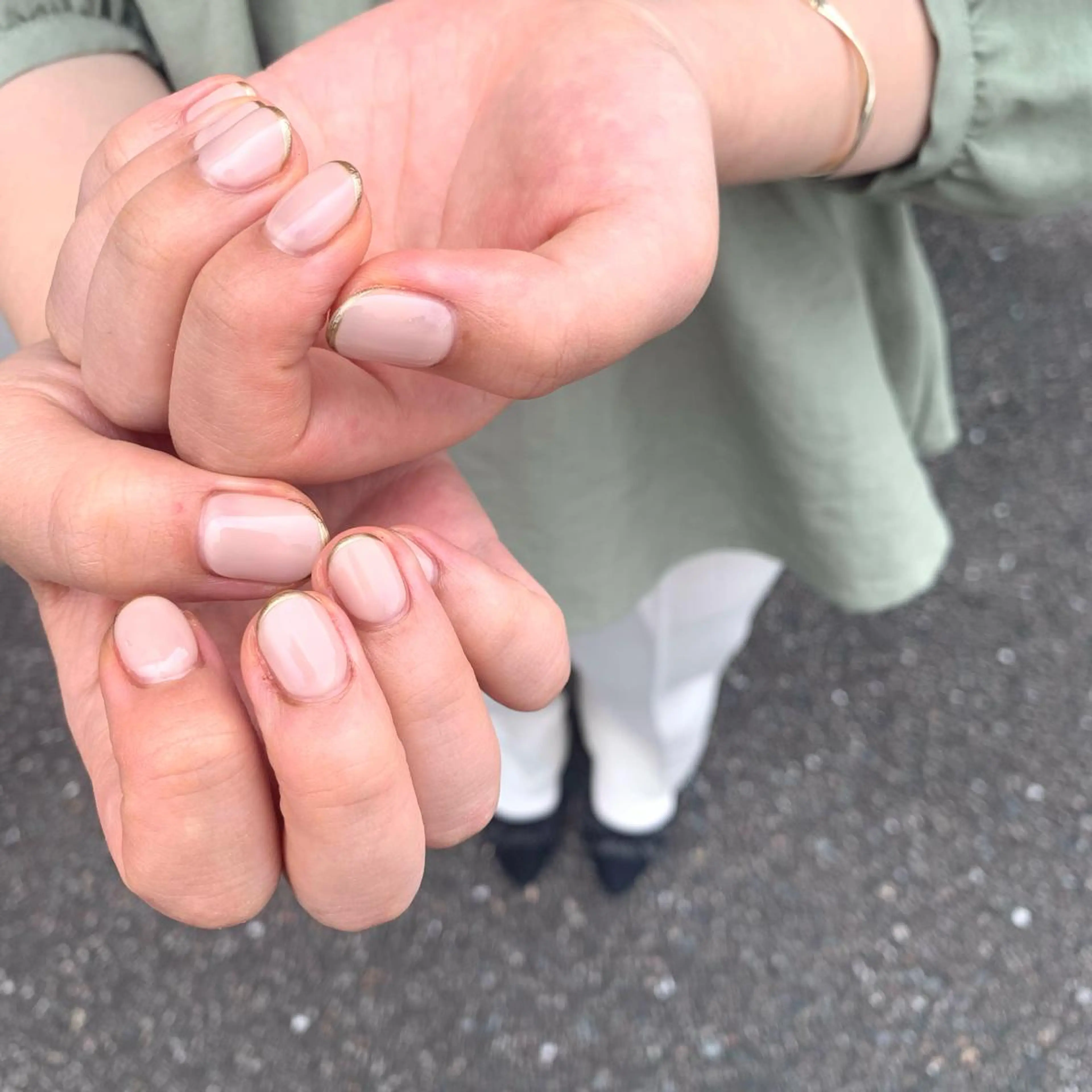 ネイル フレンチネイル ゴールド eri chan nailのネイルデザイン