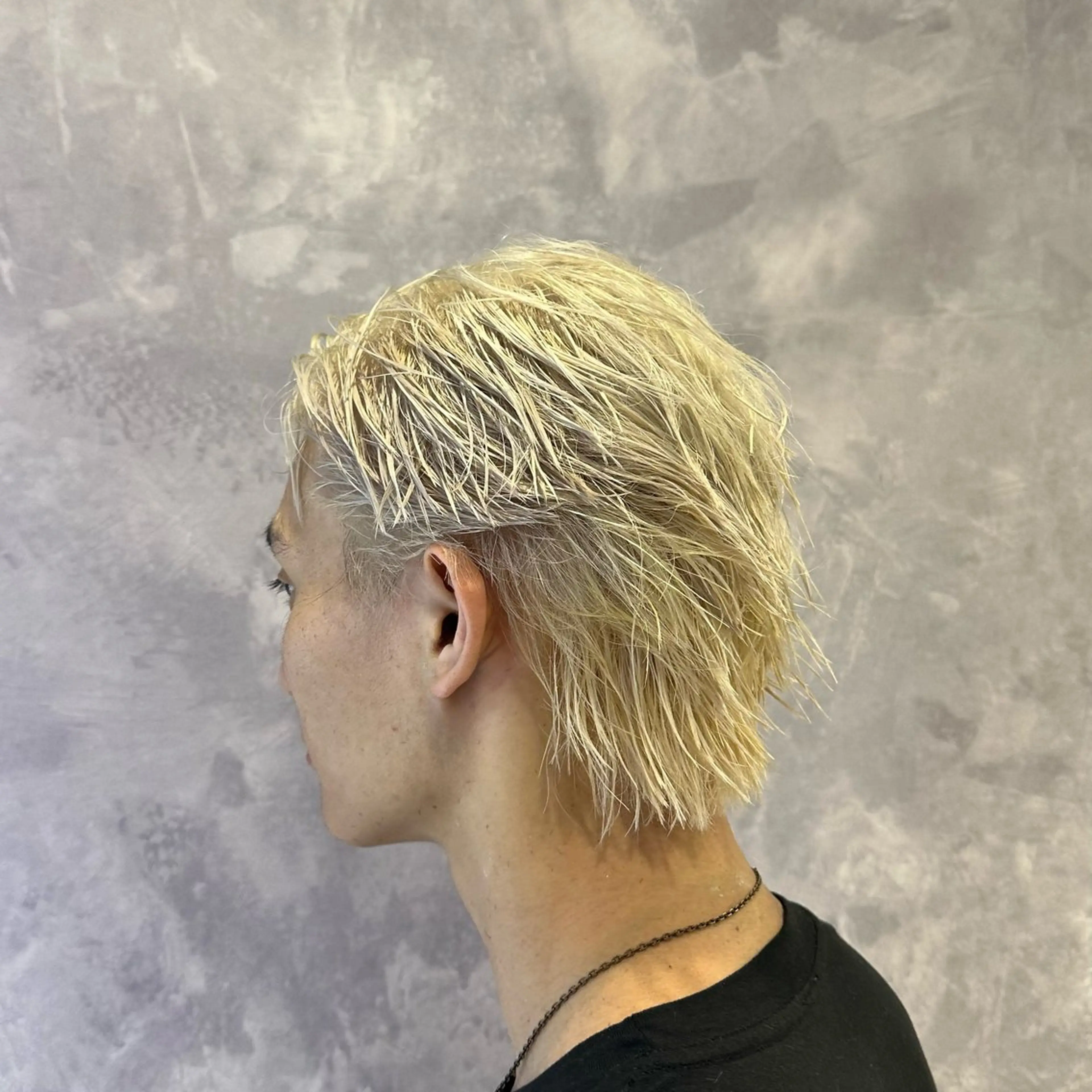 カラー メンズ TAKUMI ハイトーン/ウルフのヘアスタイル