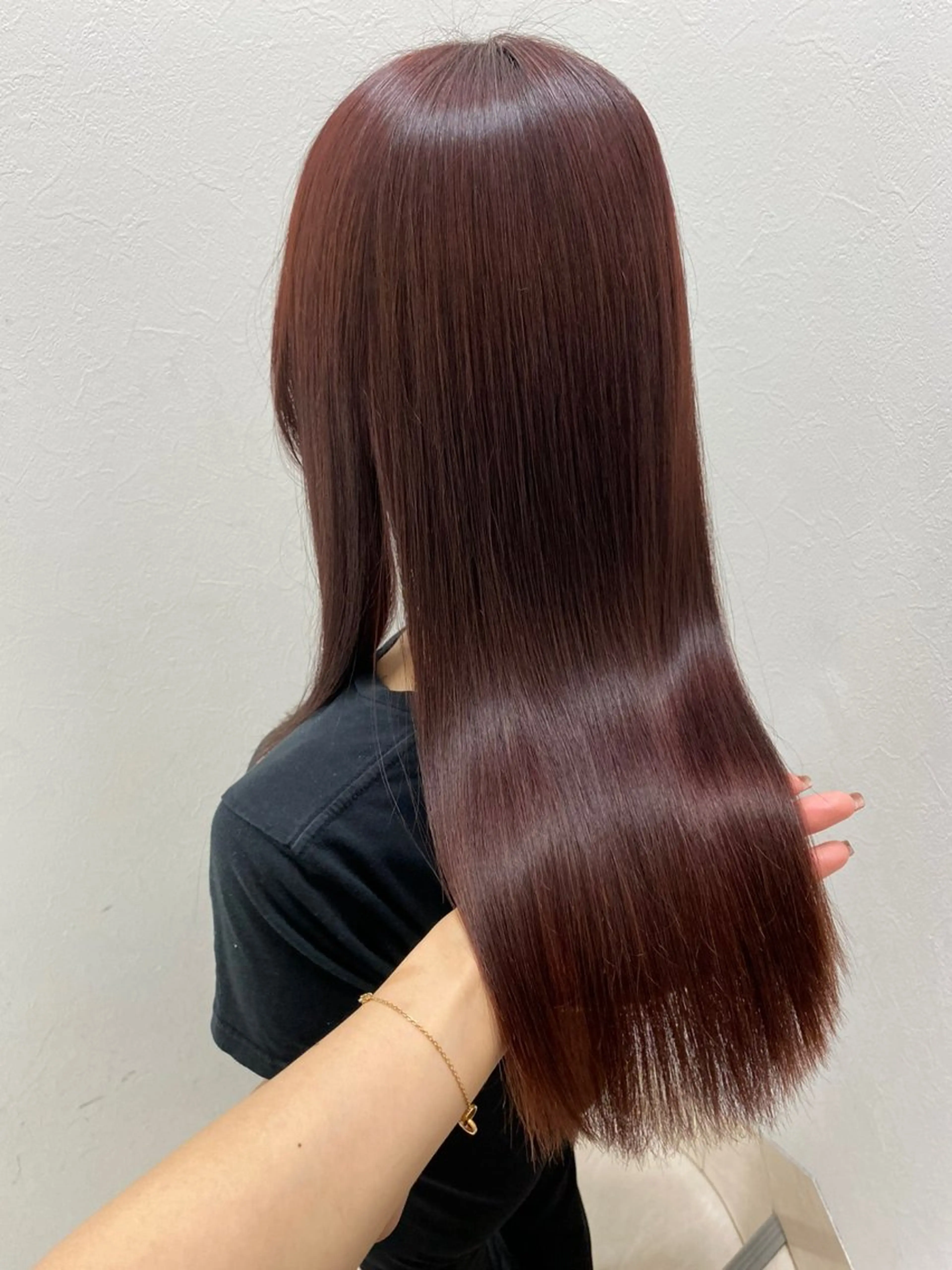 ミディアム カラー カット ヘアカラー トリートメント 🤎韓国ヘア ベージュ まゆか🤎のヘアスタイル