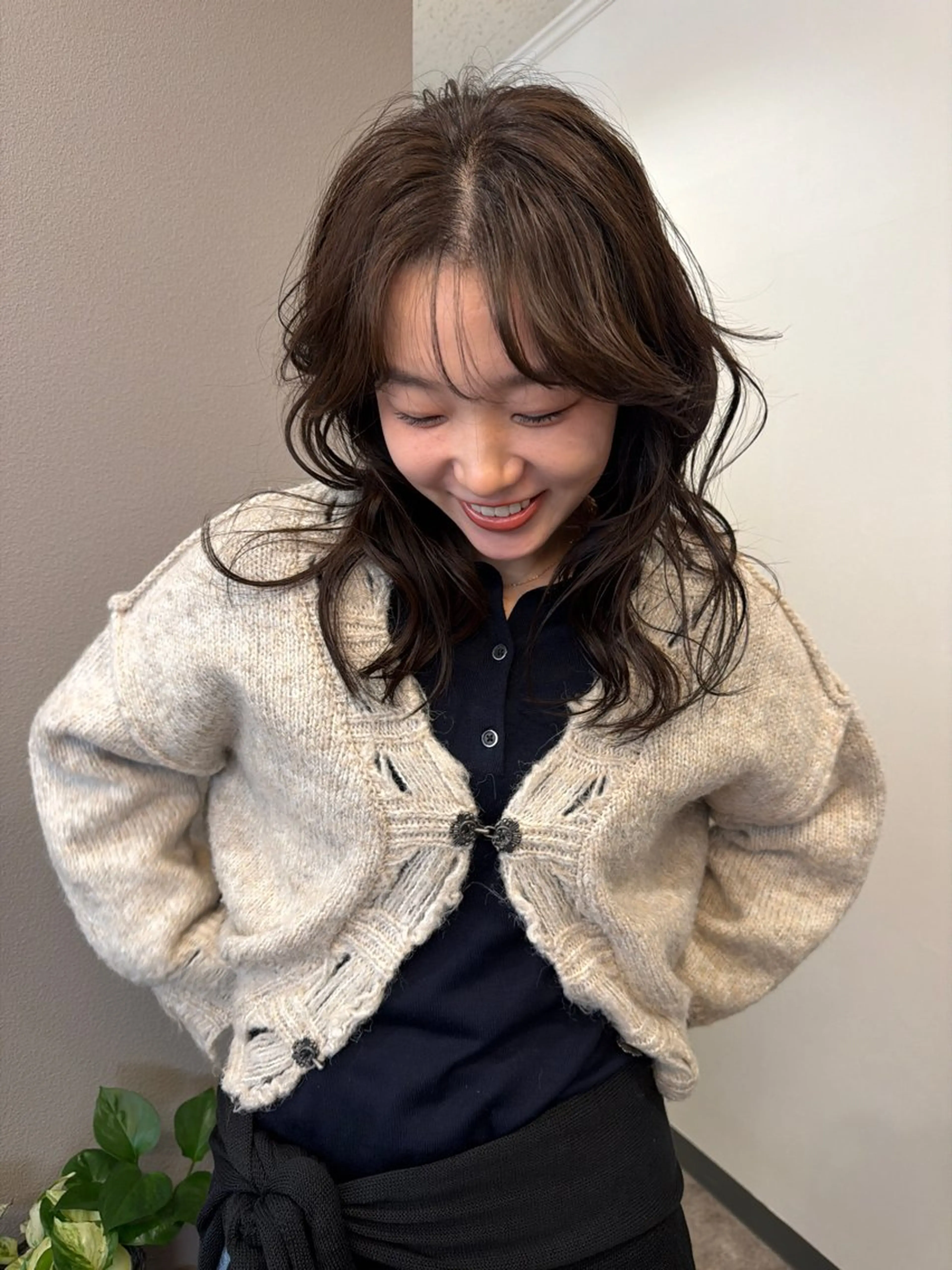 ミディアム カラー パーマ/透明感カラー 元町🌱takutoのヘアスタイル