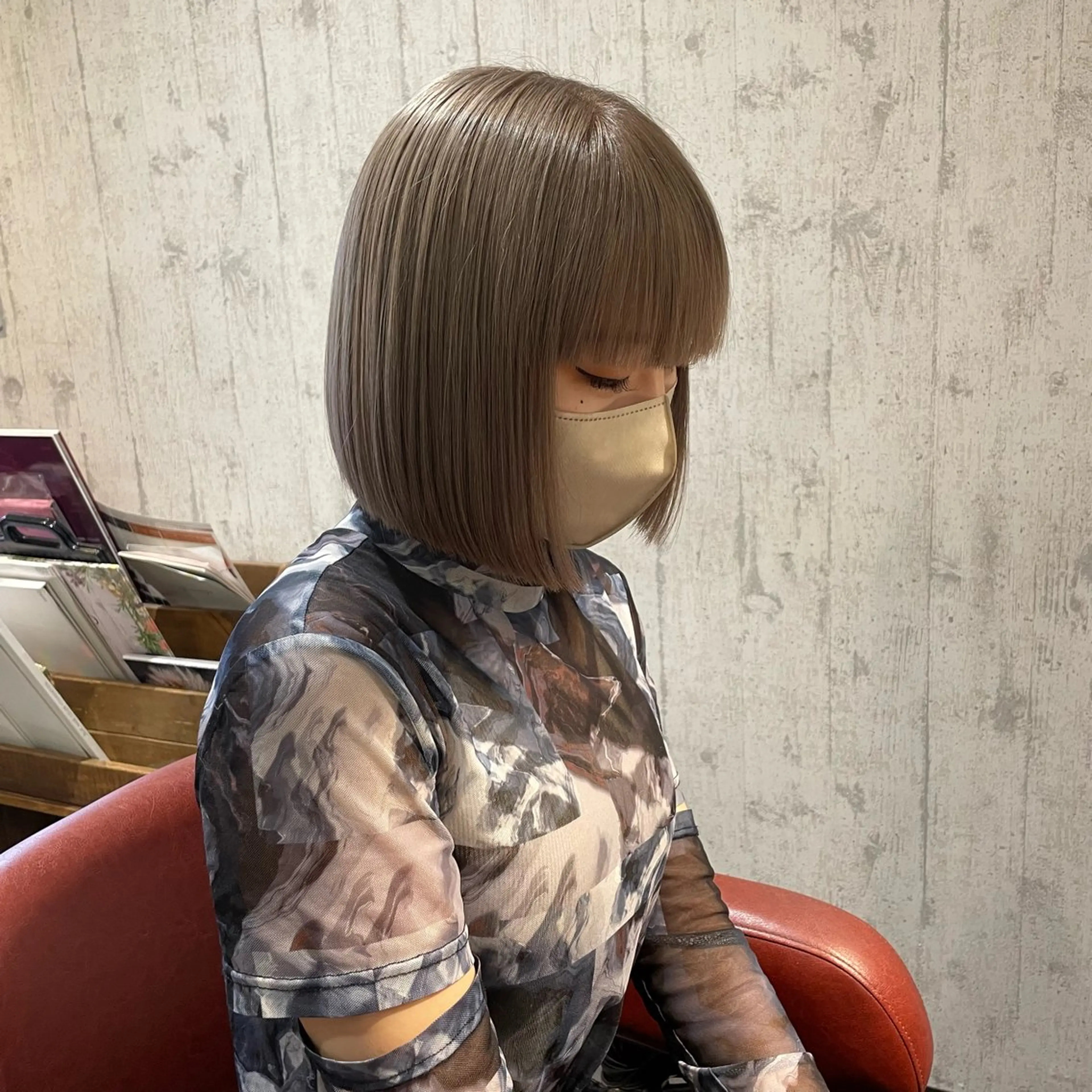 ショート カラー ベージュカラー ミルクティーベージュ カット ヘアカラー Wataru 髪質改善カラー💎のヘアスタイル