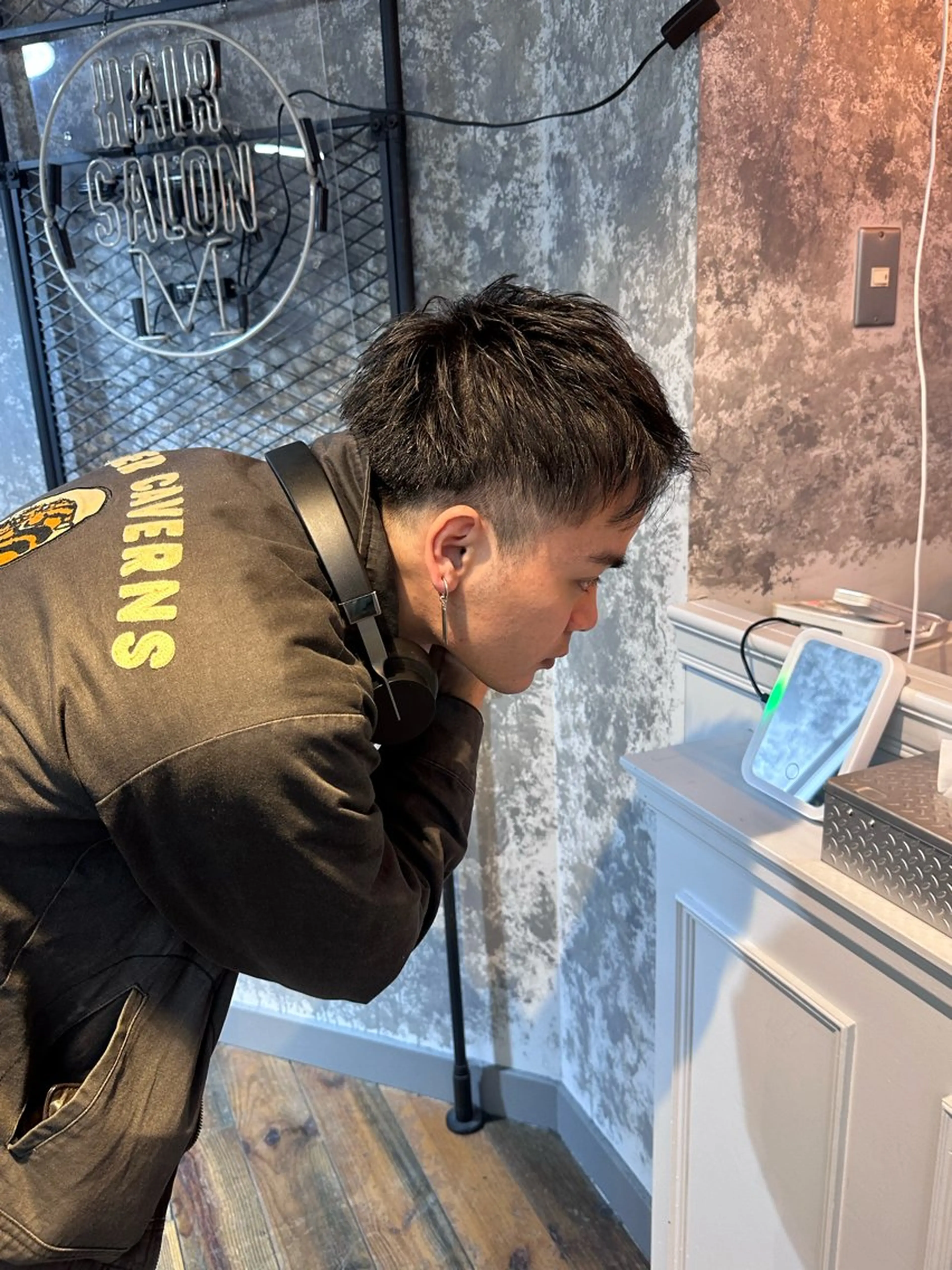 ショート メンズ カット 🩵つなぎショート✨ パーマスタイル みくのヘアスタイル