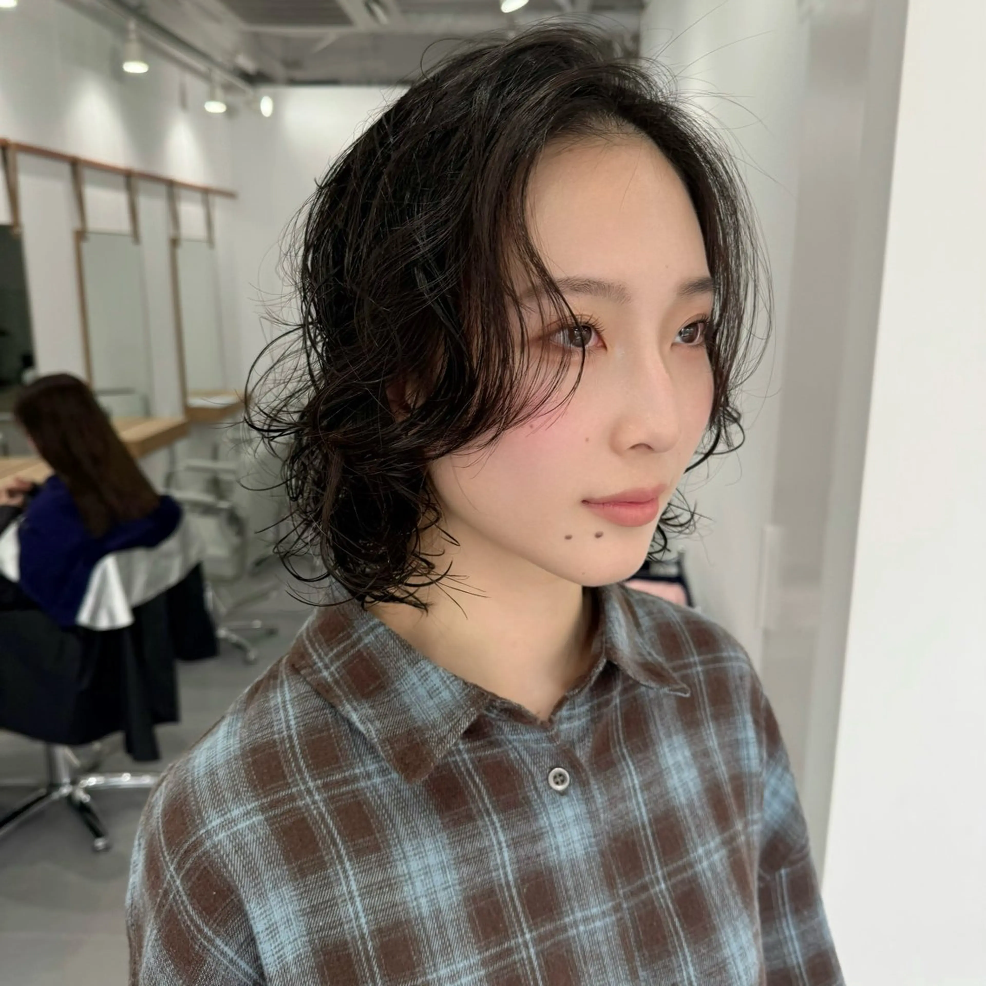 ミディアム パーマ ボブレイヤー ミディアムパーマ ボブ レイヤーカット カット パーマ 🍏レイヤーカット/ 春日井🍏鵜飼元喜のヘアスタイル