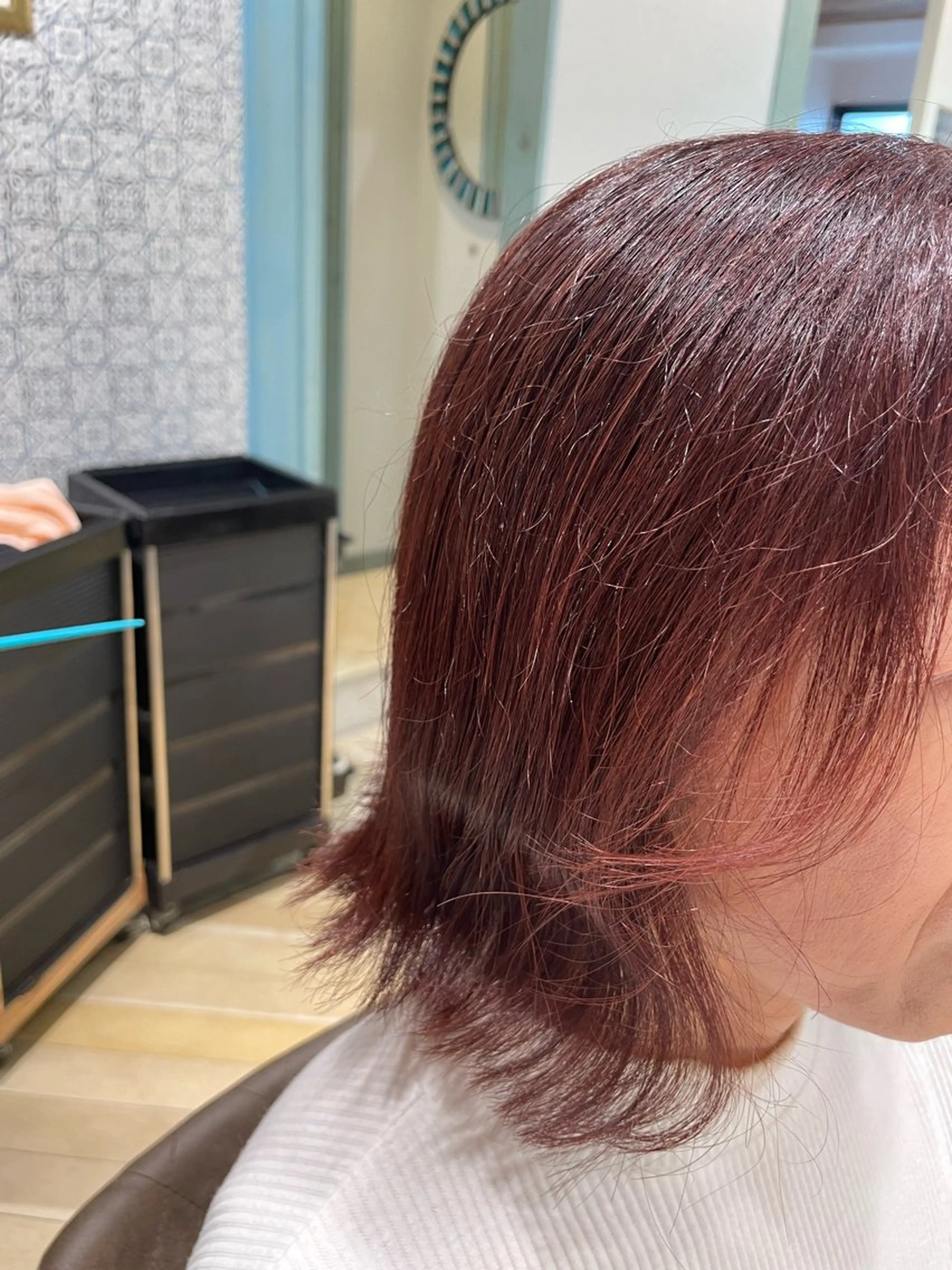 ショート ヘアカラー トリートメント 顔周り\エクステ\ 透明感カラー\まりんのヘアスタイル