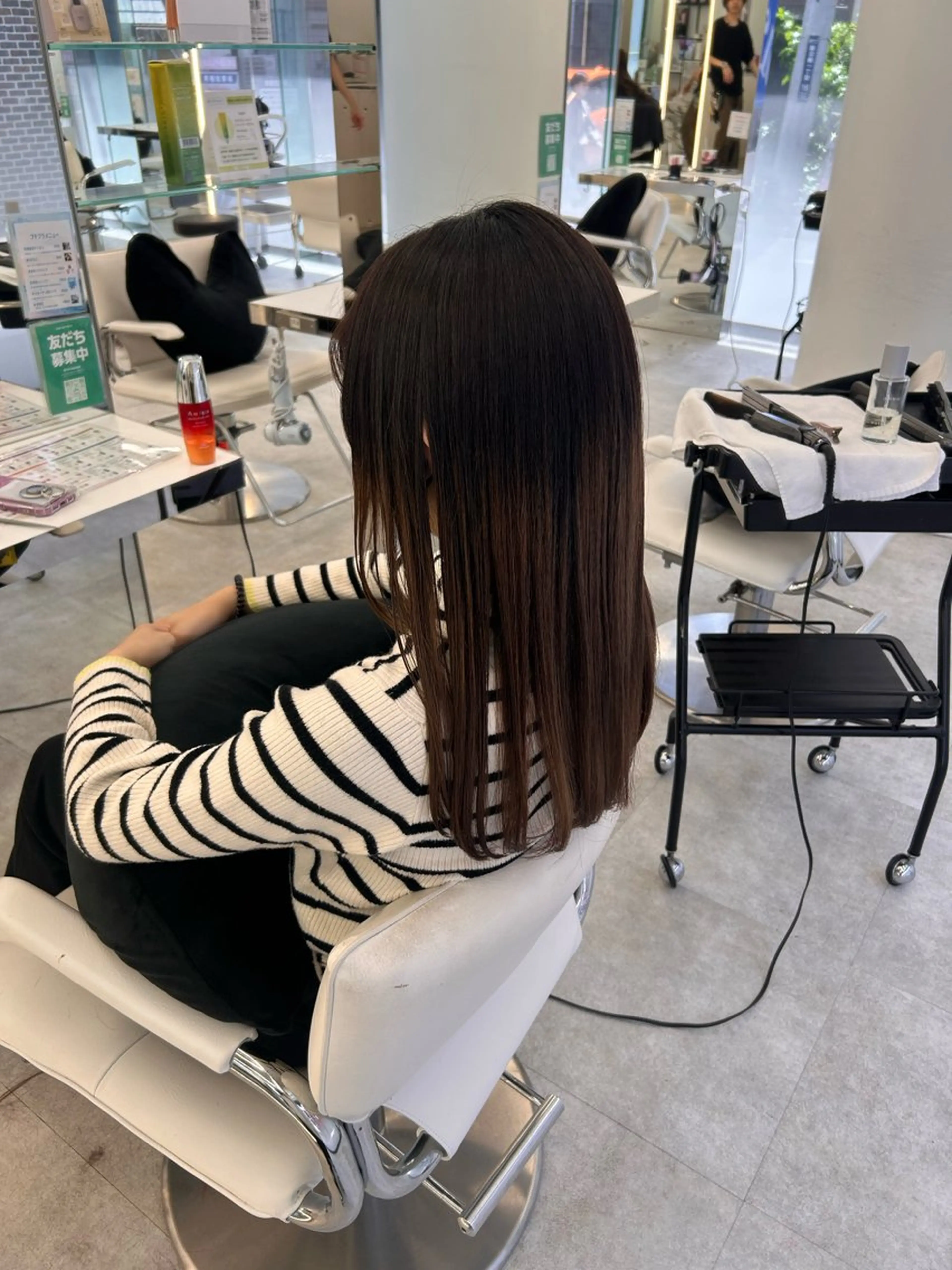 ロング 縮毛矯正 はるか/透明感暗髪 /ヘアアレンジ🤍のヘアスタイル