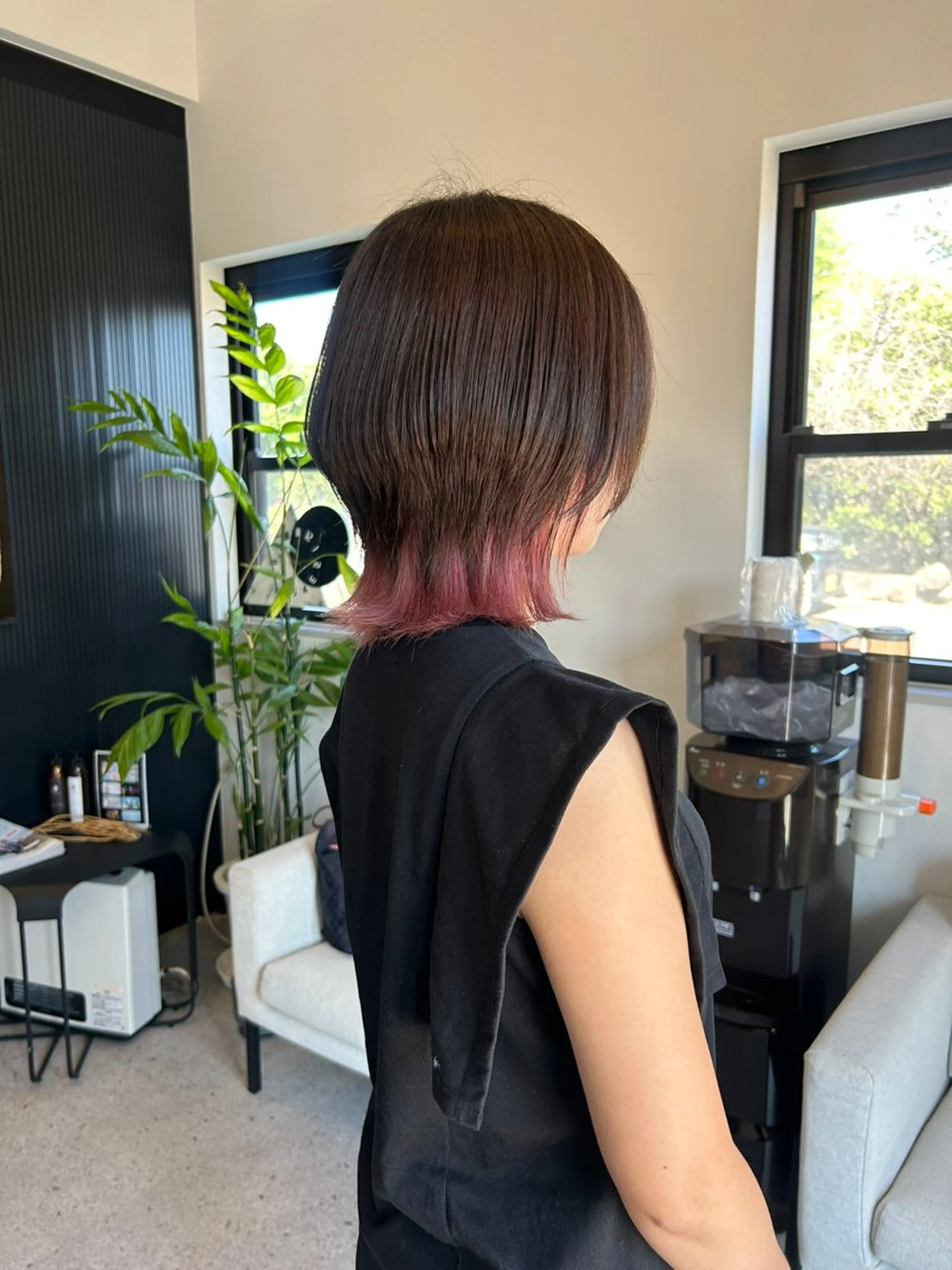 ミディアム カラー カット ヘアカラー トリートメント SHIINA シイナのヘアスタイル