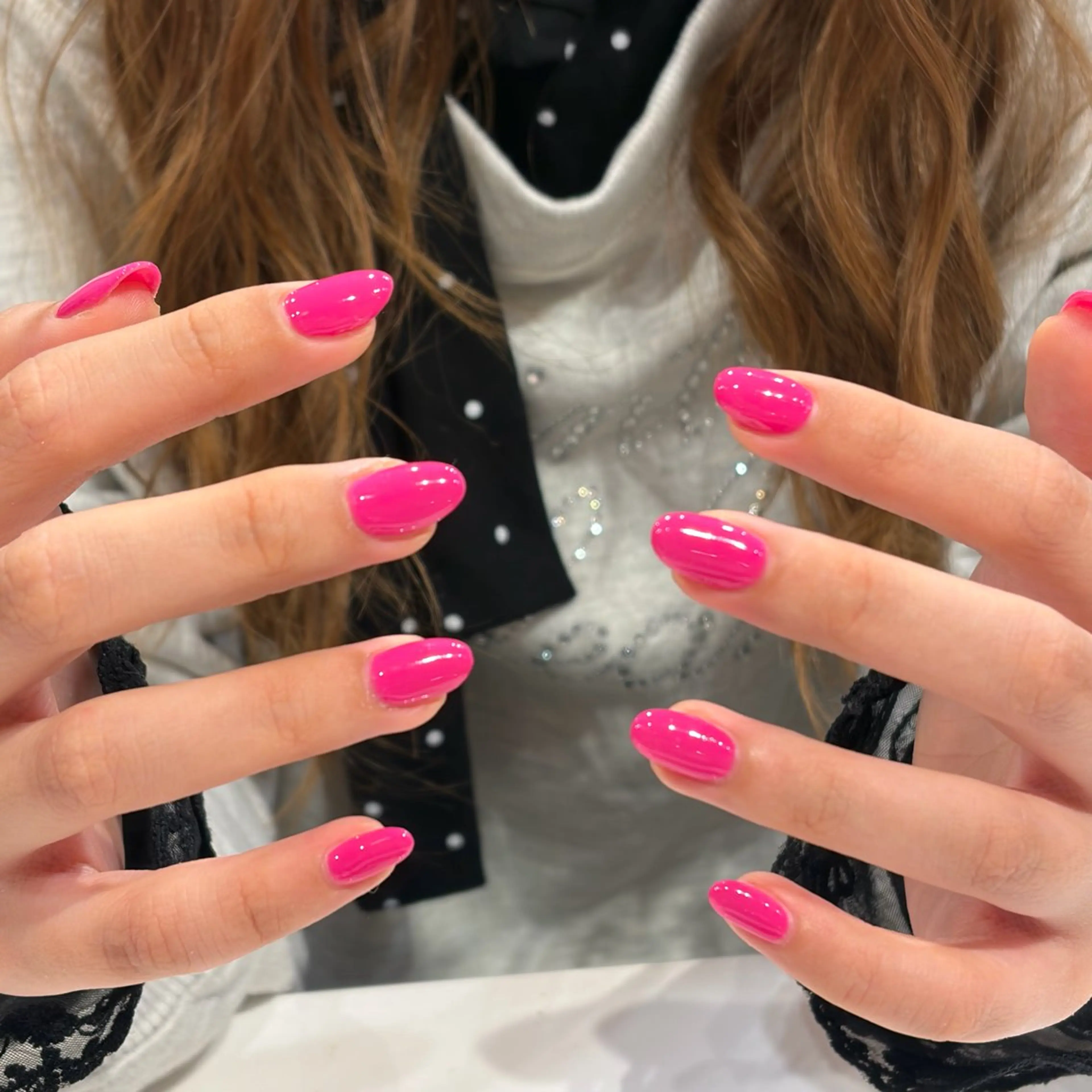 ネイル ワンカラーネイル SHELL NAIL ホノカ🤍のネイルデザイン