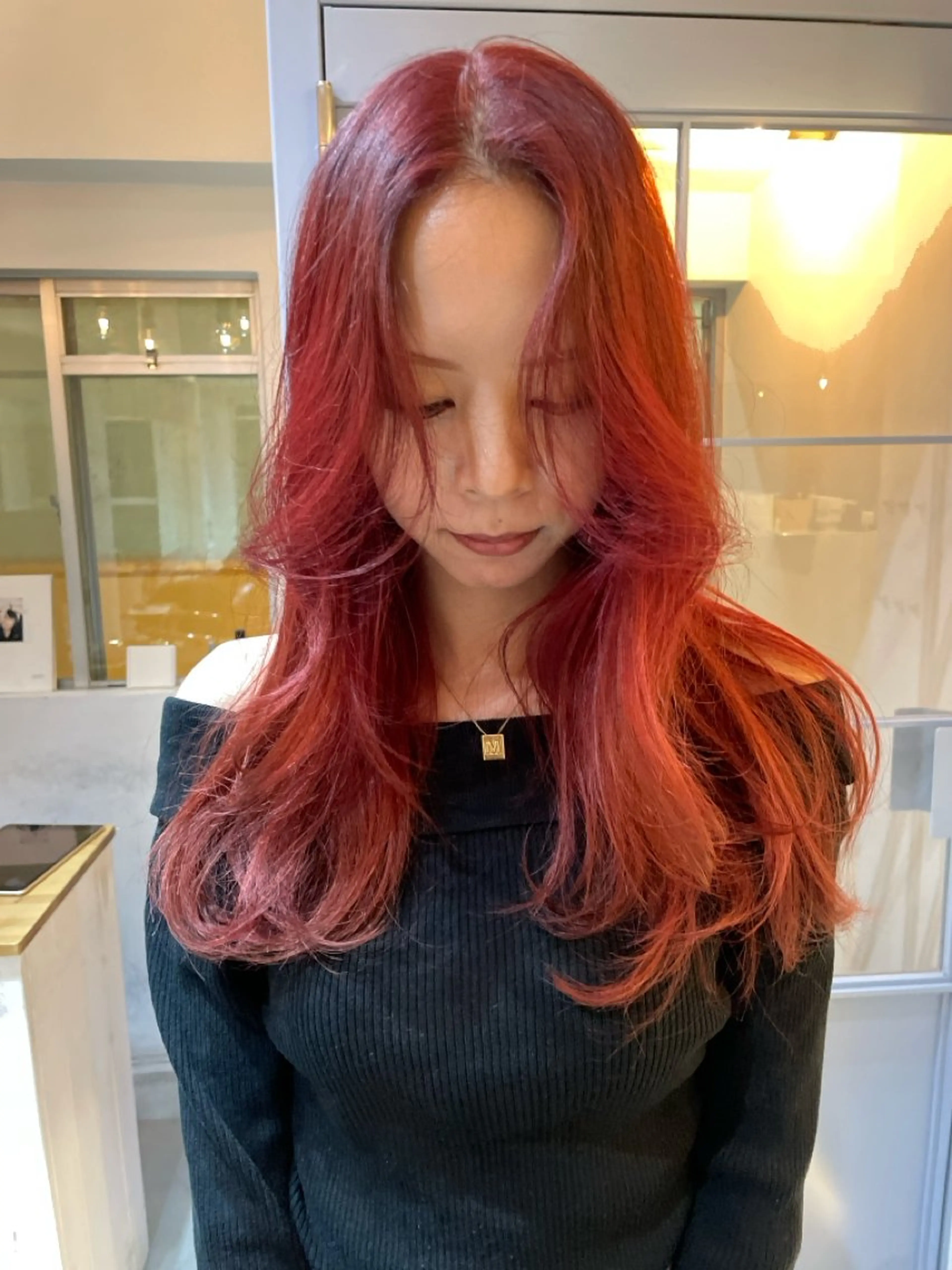 ロング miyu ハイトーン/レイヤーのヘアスタイル