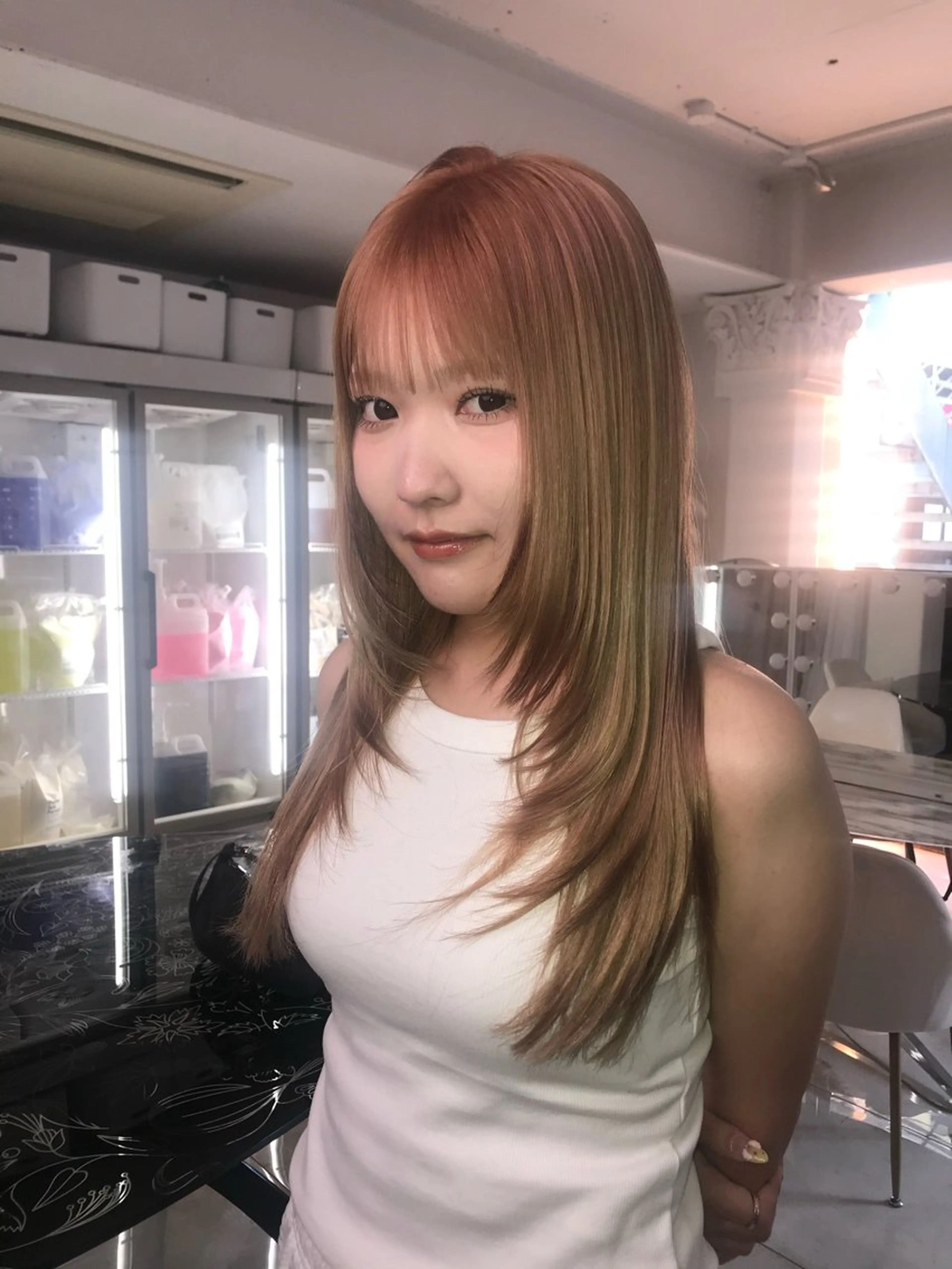 ロング カラー HARUNA/原宿/ デザイン/カットのヘアスタイル