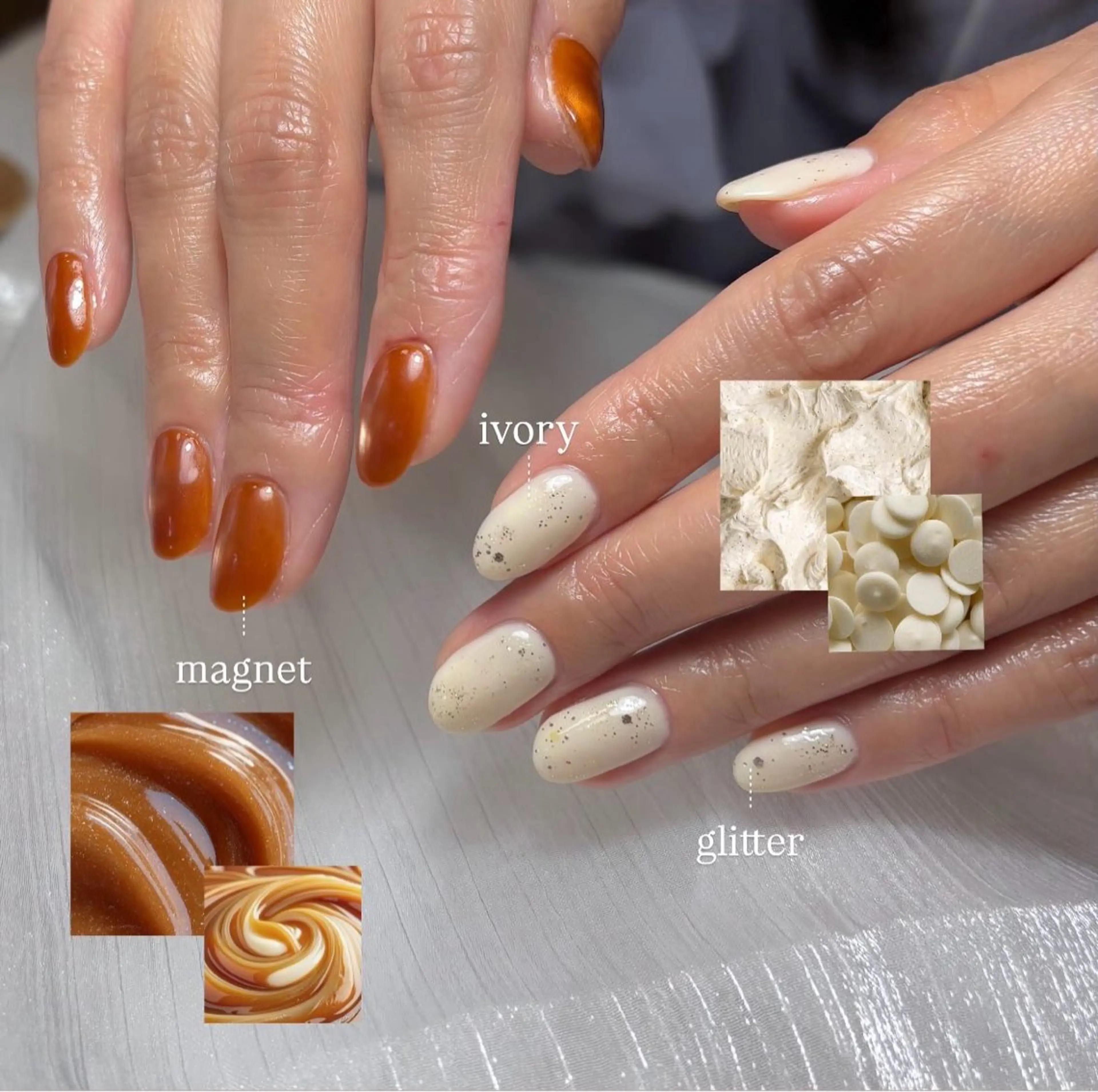 ネイル マグネットネイル ワンカラーネイル ’ohana. ／ AKANEのネイルデザイン