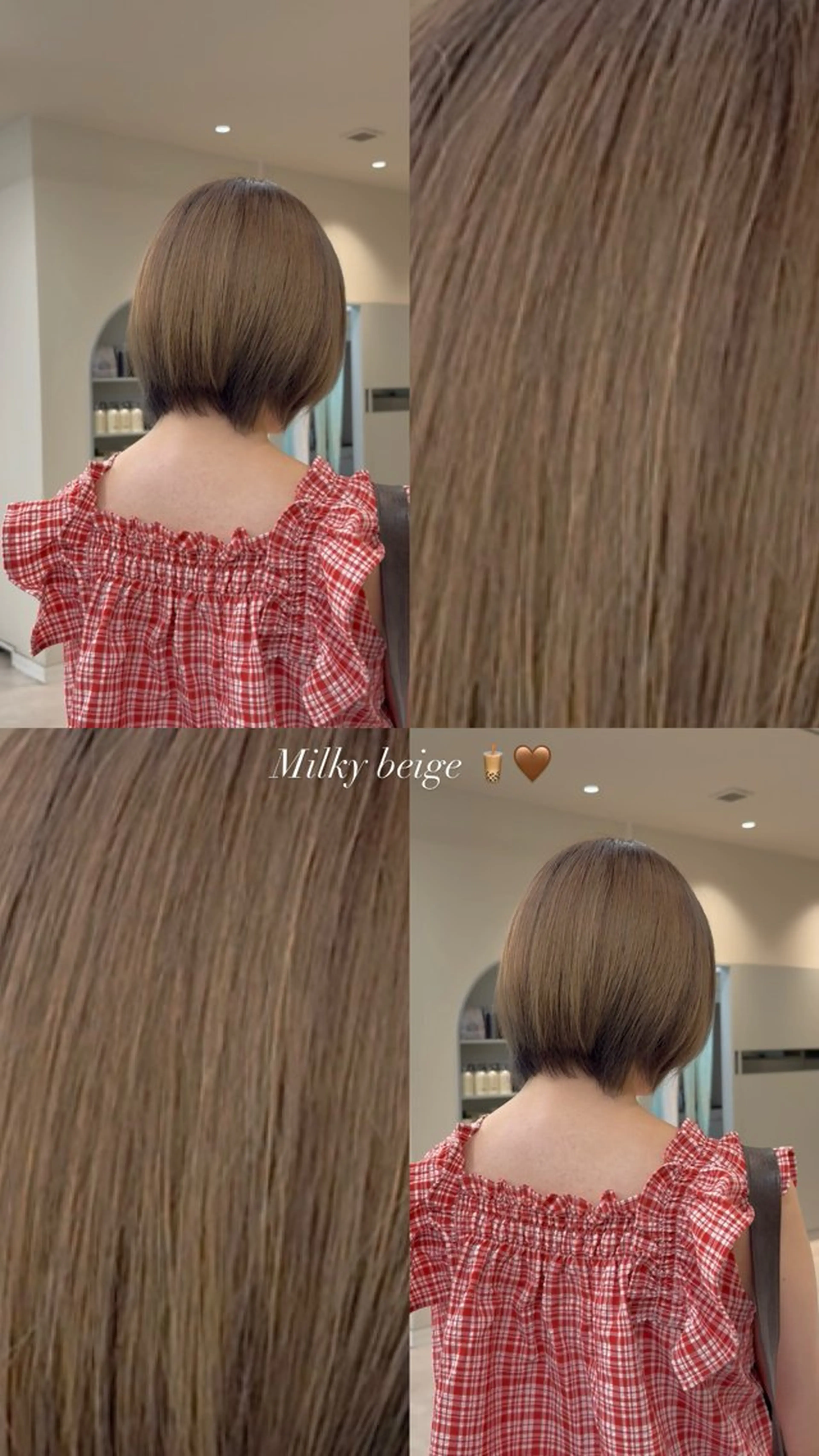 ショート カラー ベージュカラー ブリーチ 透明感カラー ブリーチなしカラー ヘアカラー 日吉 里緒のヘアスタイル