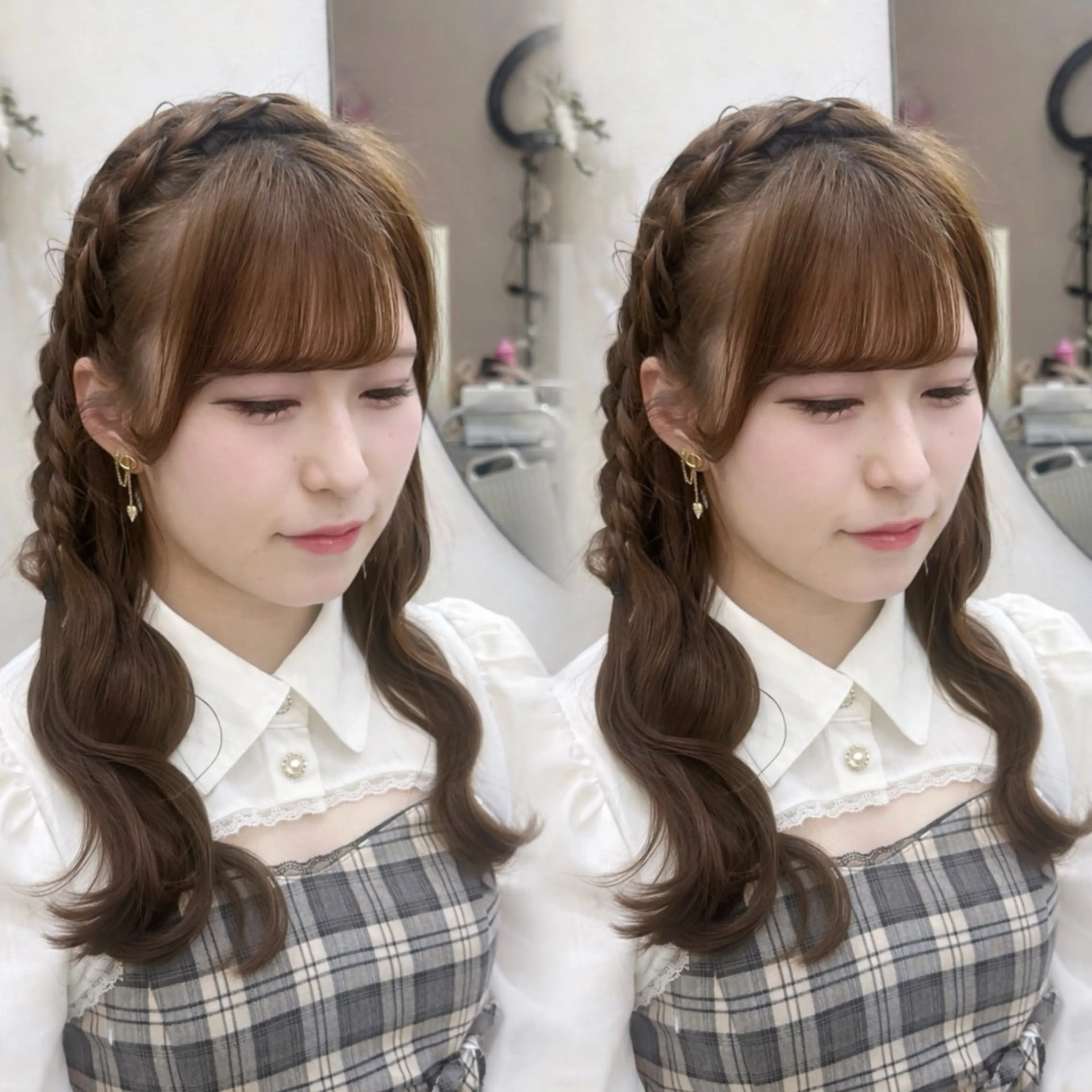 ☁️お出かけ前にʚ🎀ɞ艶カラー+超音波トリートメント＋ヘアセット🪡の写真