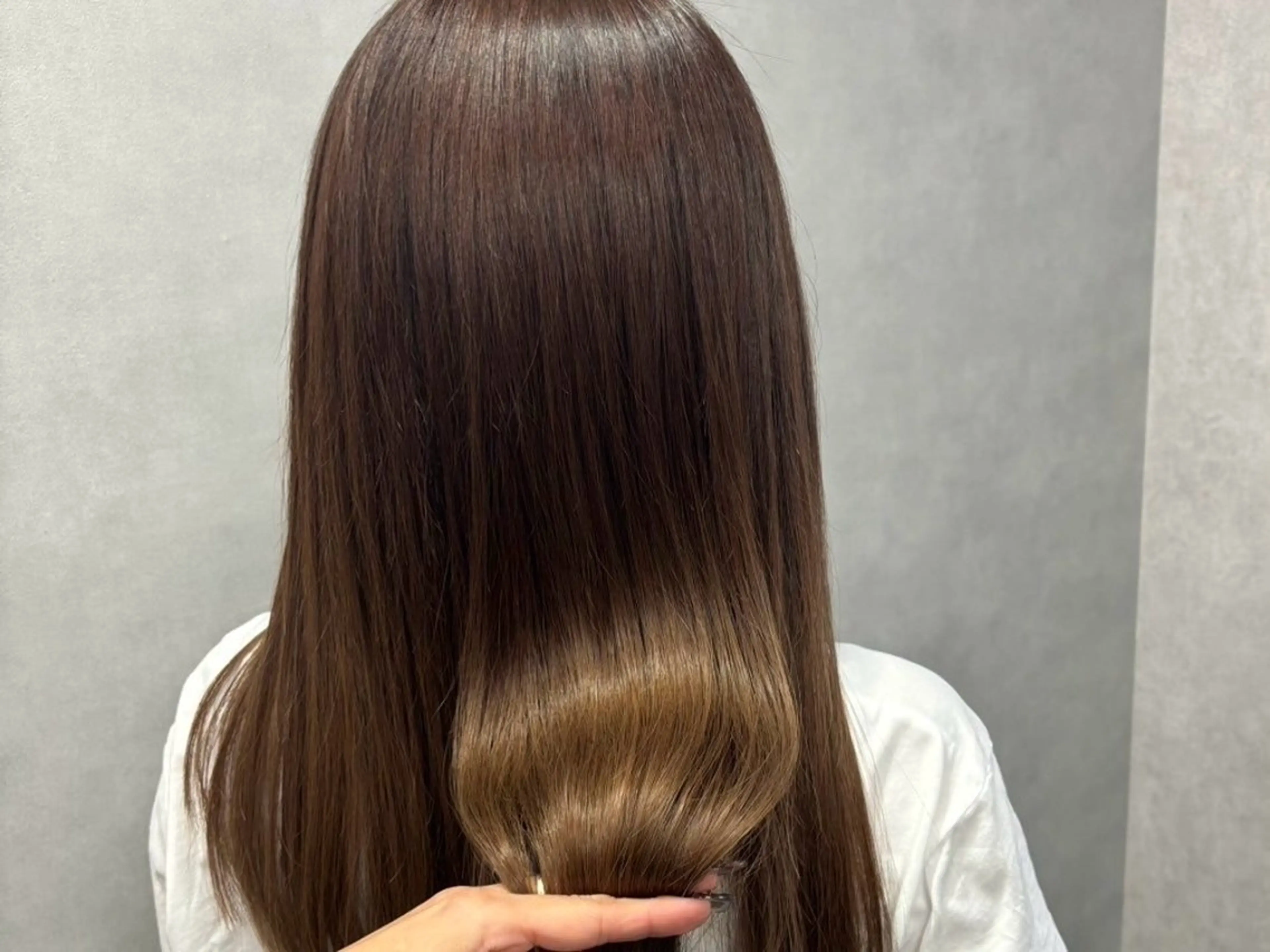 ロング カット ヘアカラー トリートメント かがみはやと 髪質改善/縮毛矯正のヘアスタイル