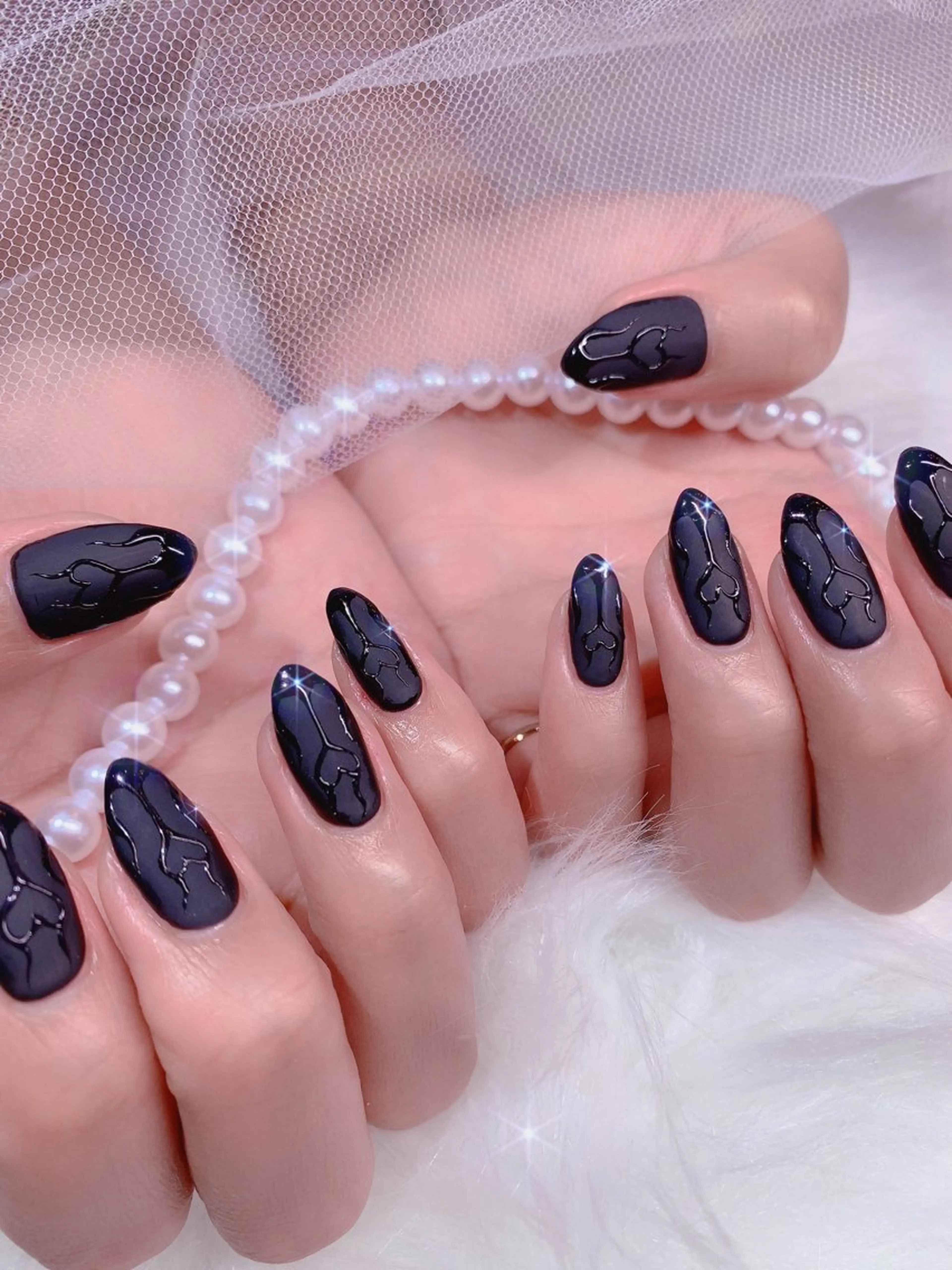 ネイル アートネイル キラキラネイル 韓国ネイル マットネイル 持ち込み 3Dアートネイル💗 都築レナのネイルデザイン